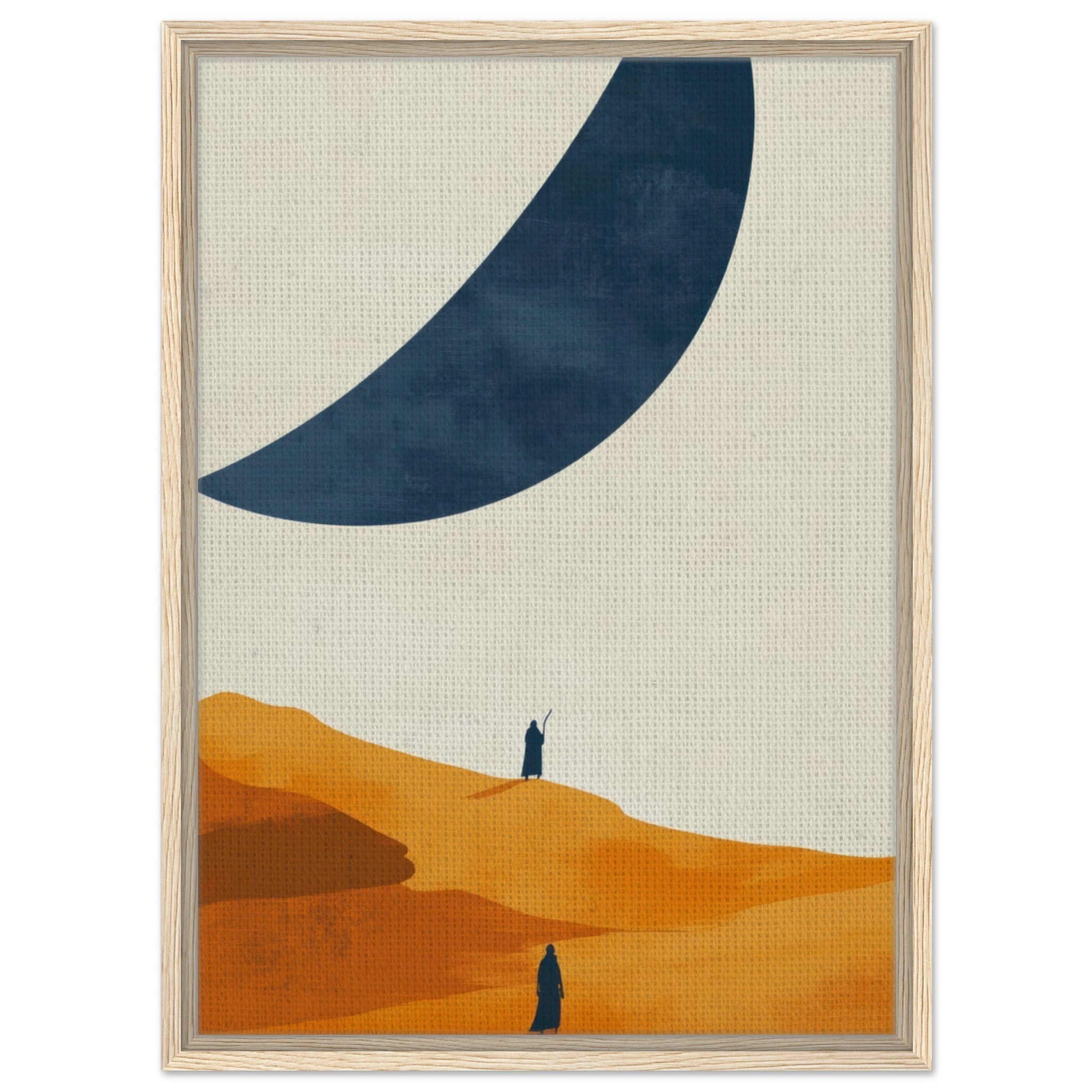 Framed Canvas Portrait - Minimalist Magical Landscape A sleek minimalist - Shop Ai Art WebShop - Digital Art online Store