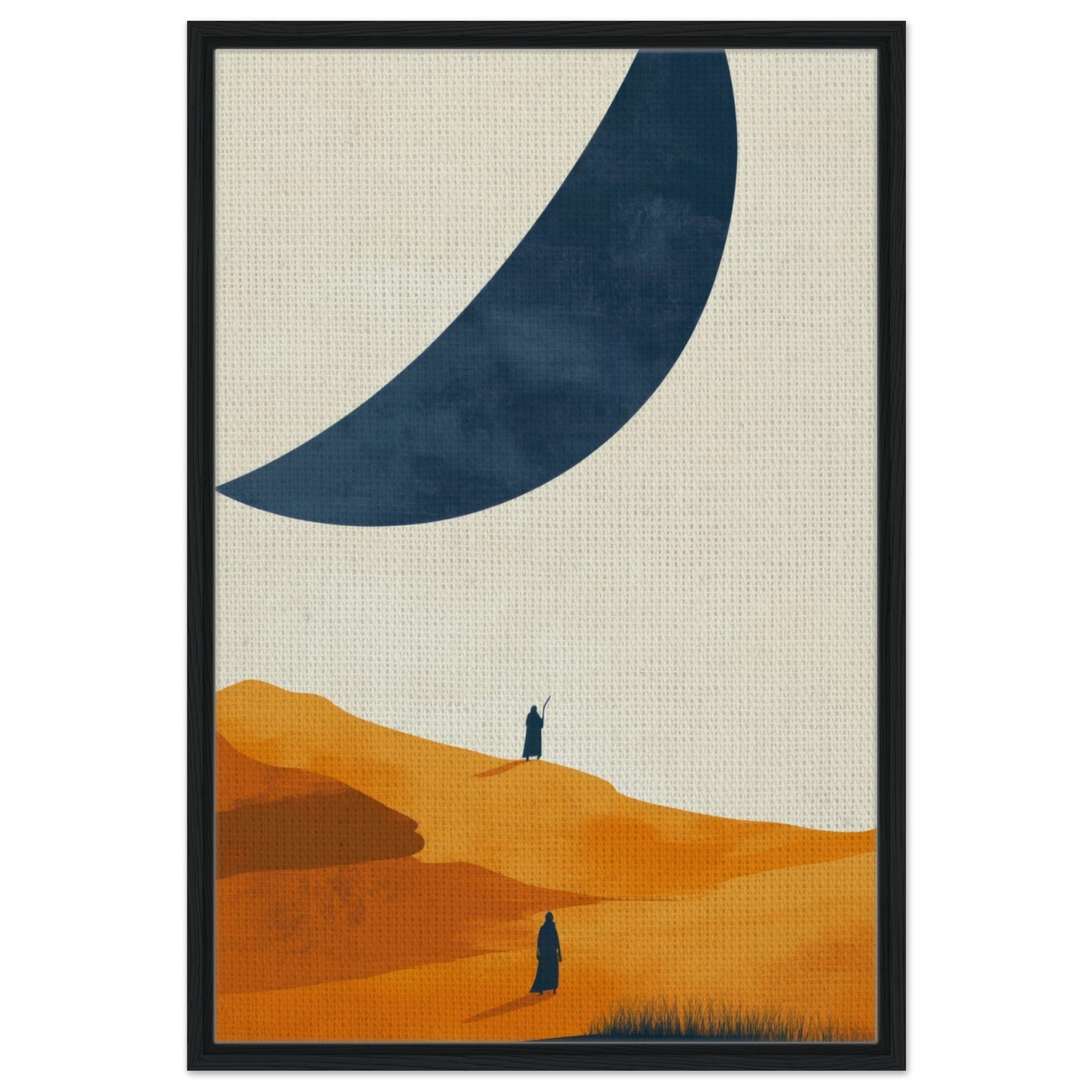 Framed Canvas Portrait - Minimalist Magical Landscape A sleek minimalist - Shop Ai Art WebShop - Digital Art online Store