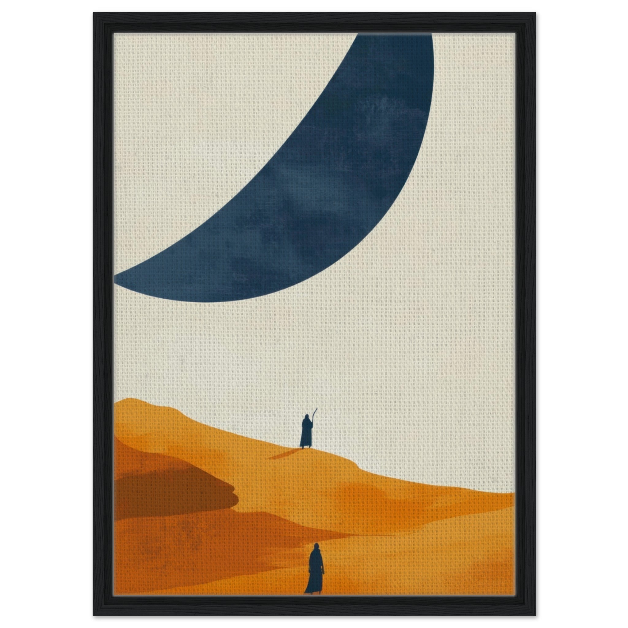 Framed Canvas Portrait - Minimalist Magical Landscape A sleek minimalist - Shop Ai Art WebShop - Digital Art online Store