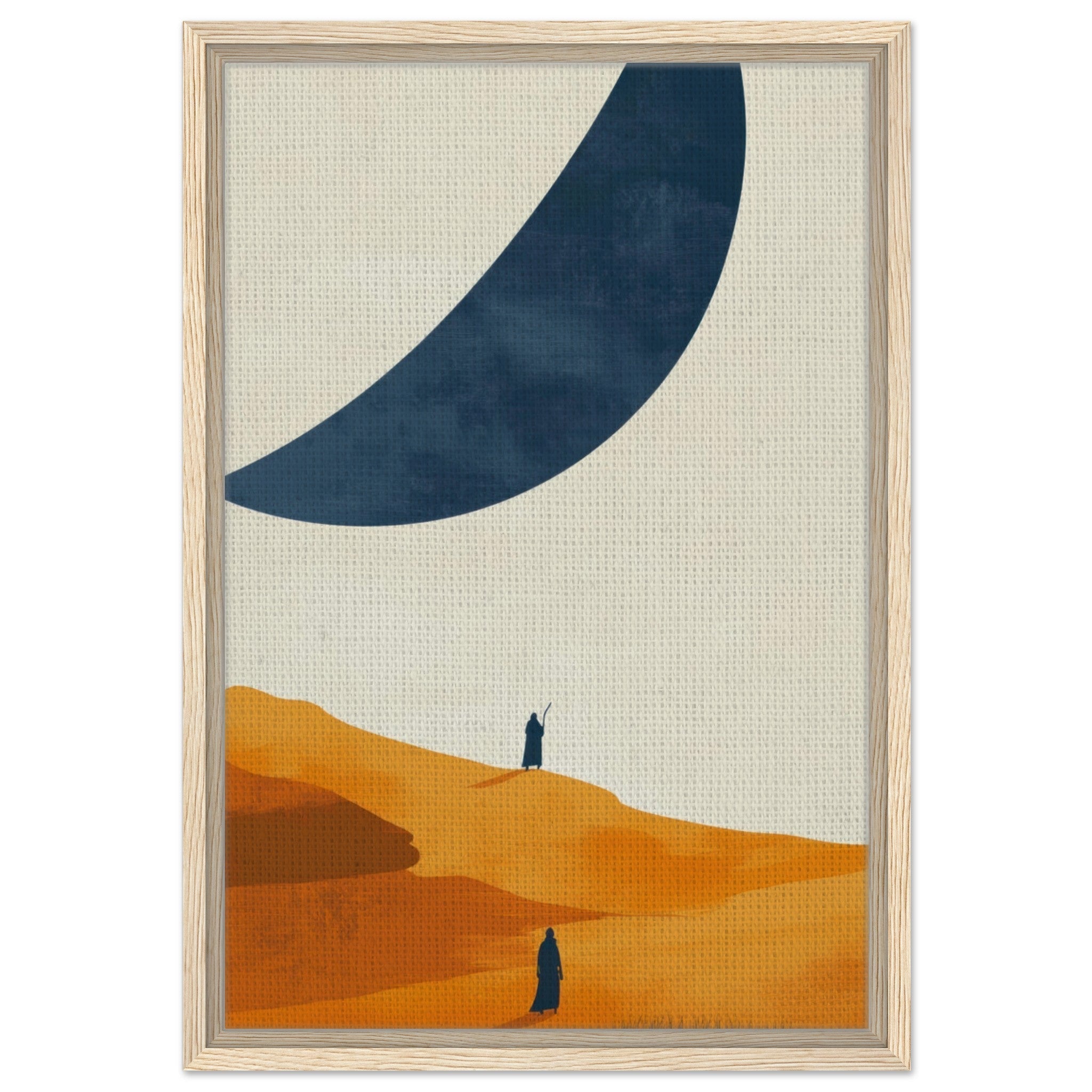 Framed Canvas Portrait - Minimalist Magical Landscape A sleek minimalist - Shop Ai Art WebShop - Digital Art online Store