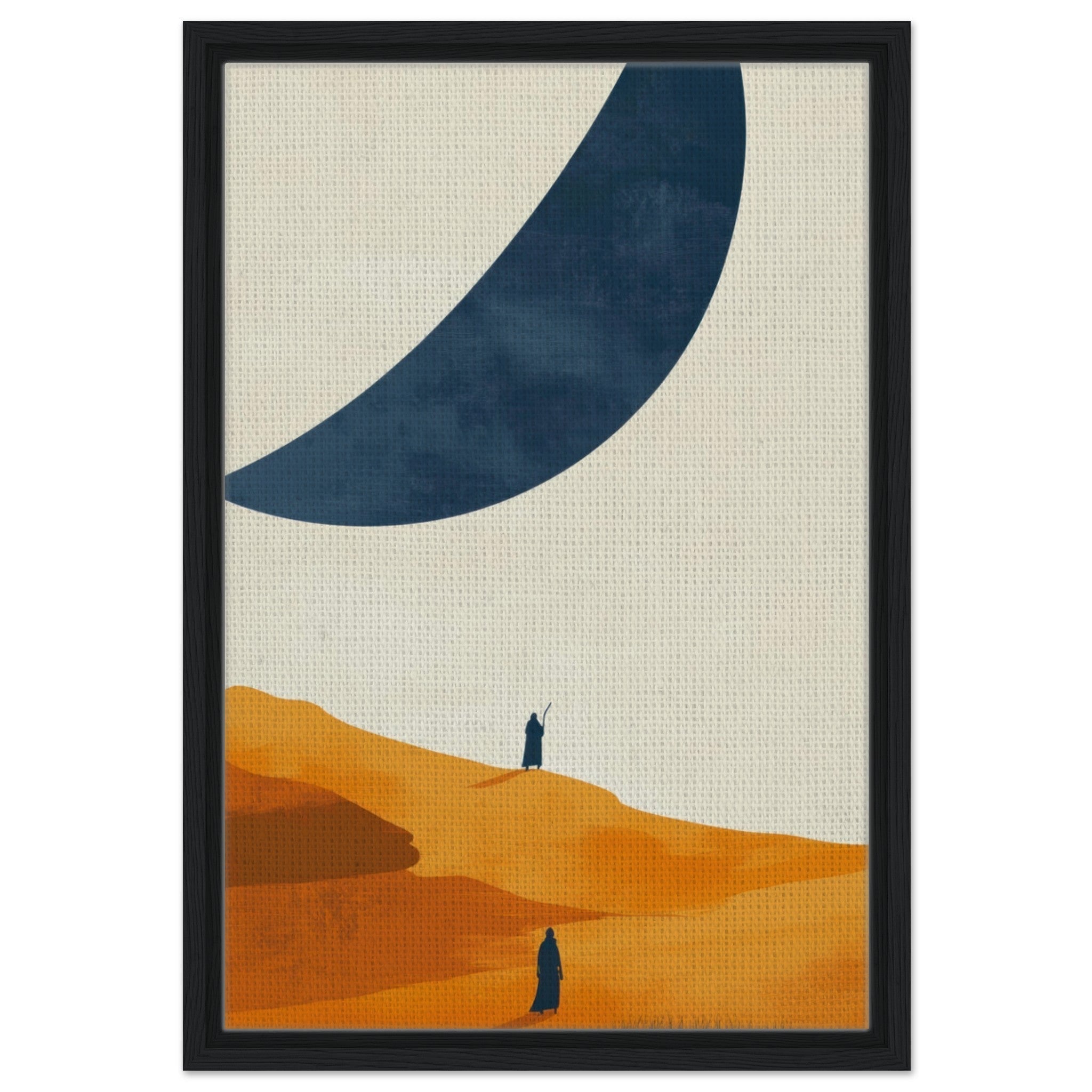 Framed Canvas Portrait - Minimalist Magical Landscape A sleek minimalist - Shop Ai Art WebShop - Digital Art online Store