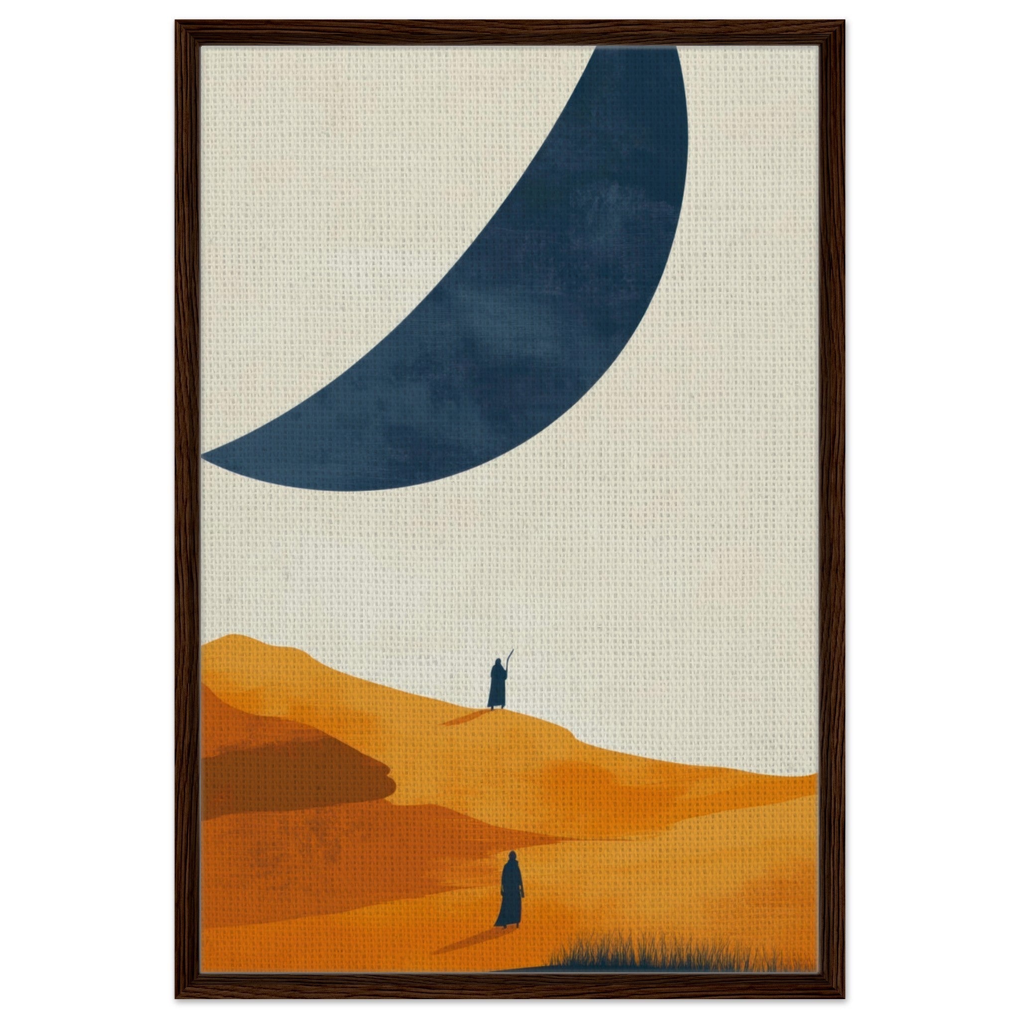 Framed Canvas Portrait - Minimalist Magical Landscape A sleek minimalist - Shop Ai Art WebShop - Digital Art online Store