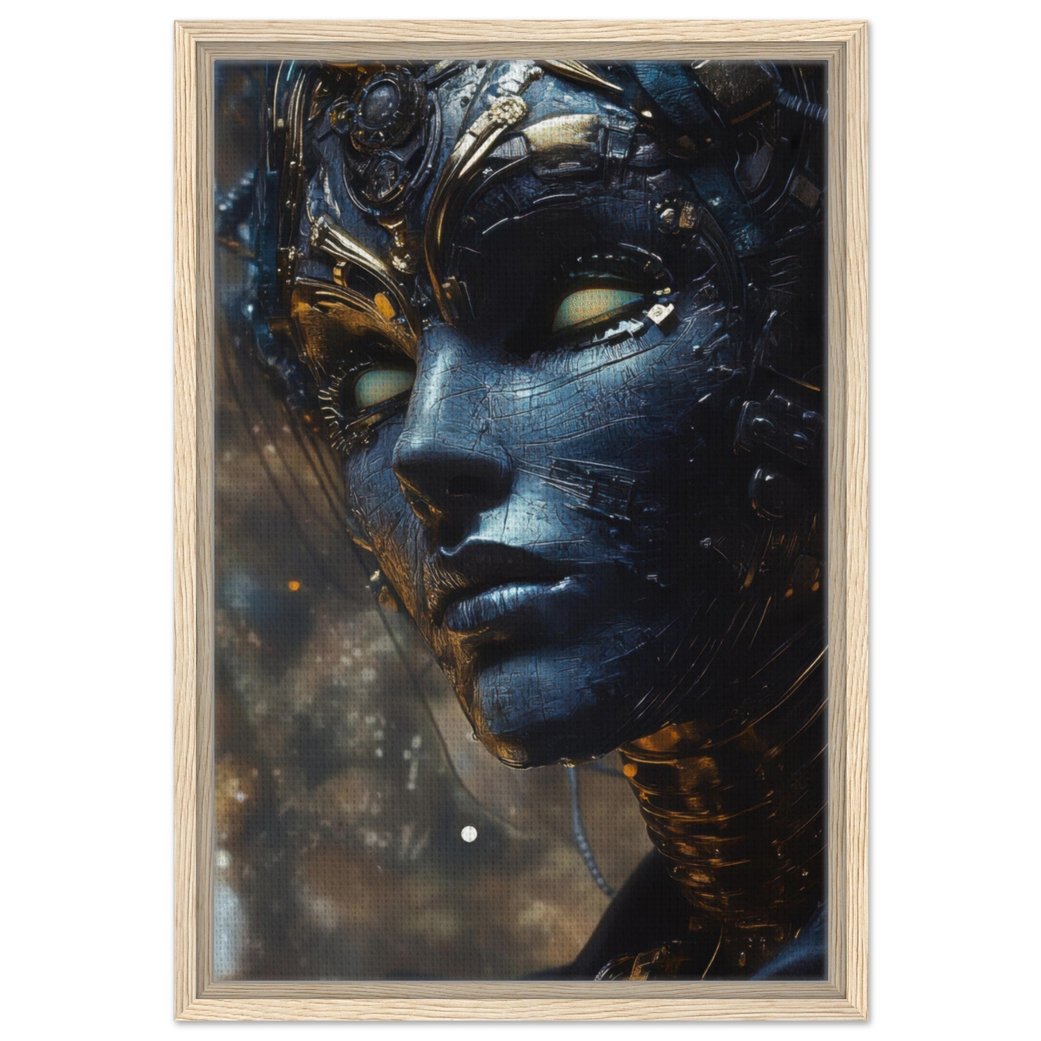 Framed Canvas Portrait - The Cybernetic Dukes Masquerade A lavish master 2 - Shop Ai Art WebShop - Digital Art online Store