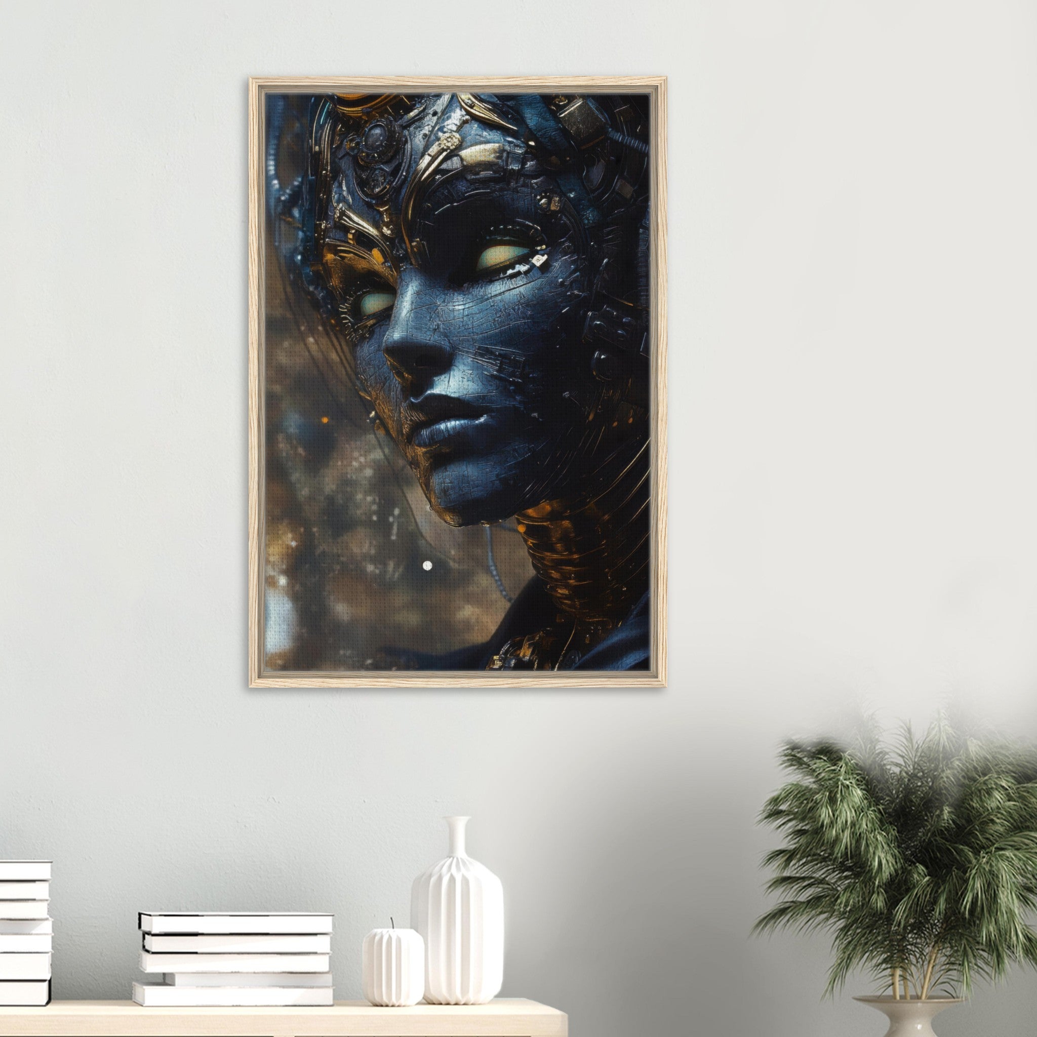 Framed Canvas Portrait - The Cybernetic Dukes Masquerade A lavish master 2 - Shop Ai Art WebShop - Digital Art online Store