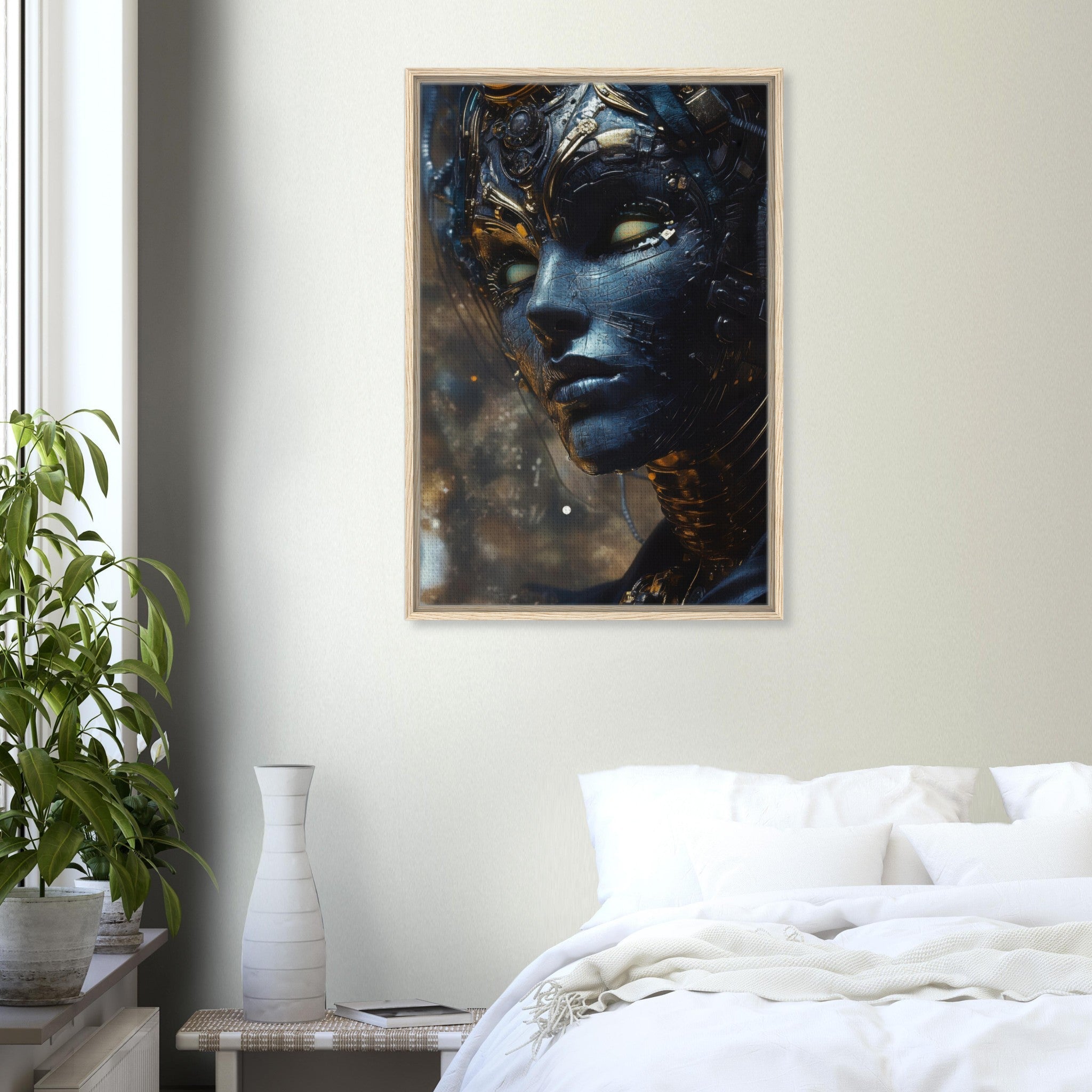 Framed Canvas Portrait - The Cybernetic Dukes Masquerade A lavish master 2 - Shop Ai Art WebShop - Digital Art online Store