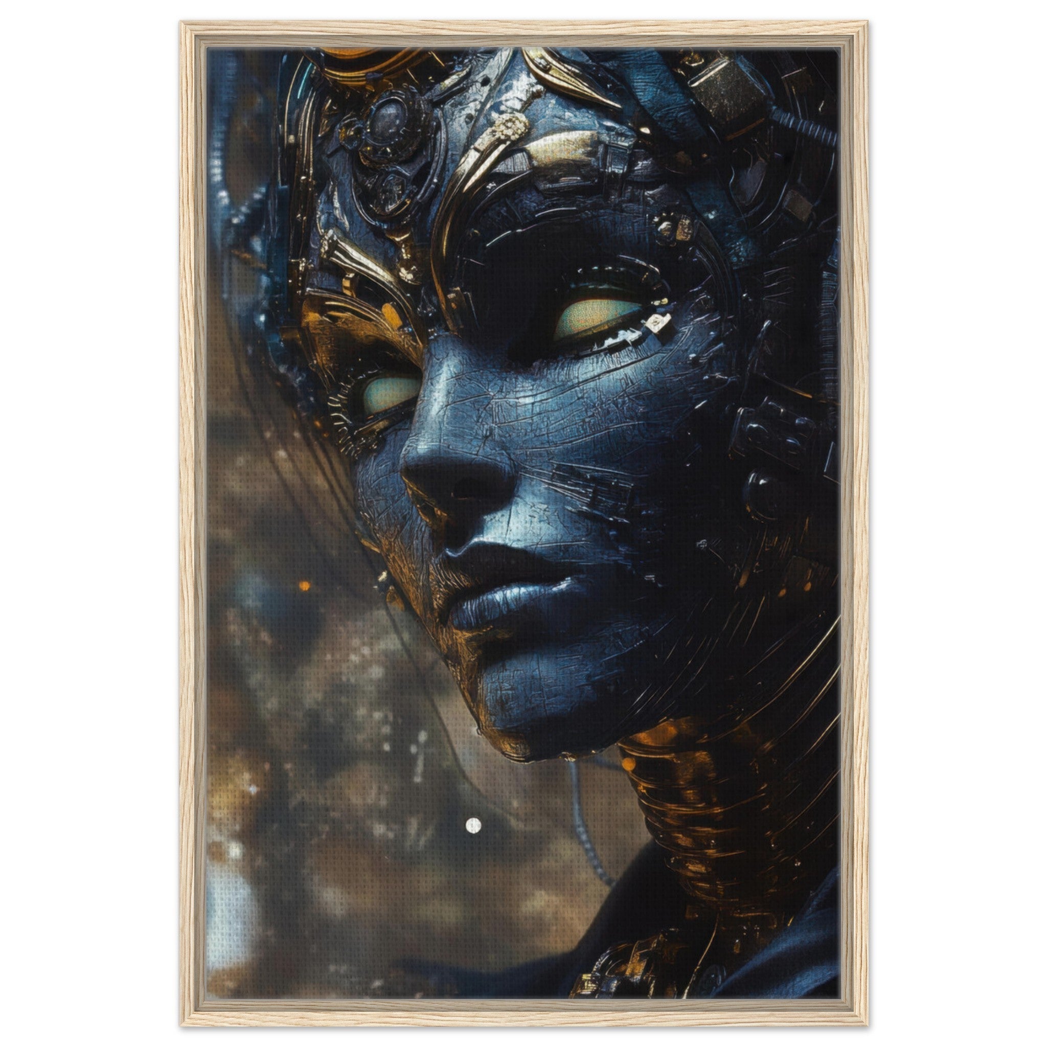 Framed Canvas Portrait - The Cybernetic Dukes Masquerade A lavish master 2 - Shop Ai Art WebShop - Digital Art online Store