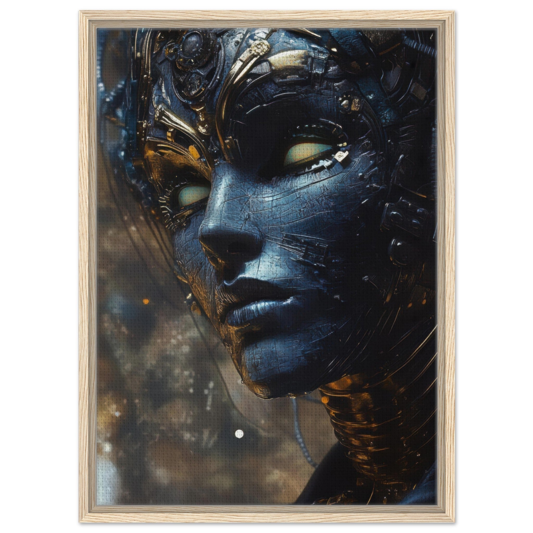 Framed Canvas Portrait - The Cybernetic Dukes Masquerade A lavish master 2 - Shop Ai Art WebShop - Digital Art online Store