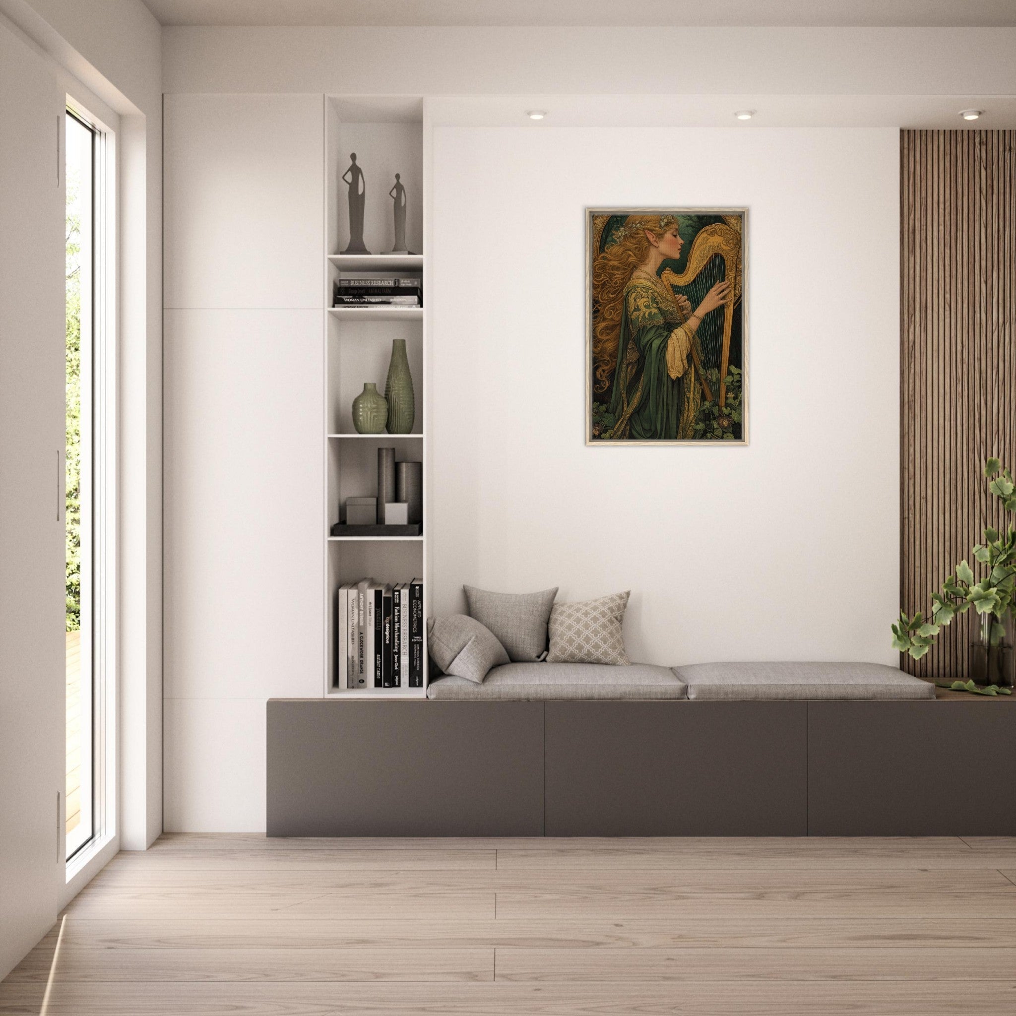 Framed Canvas Portrait - The Enchanted Minstrel of the Fae Court Art You 4 - Shop Ai Art WebShop - Digital Art online Store
