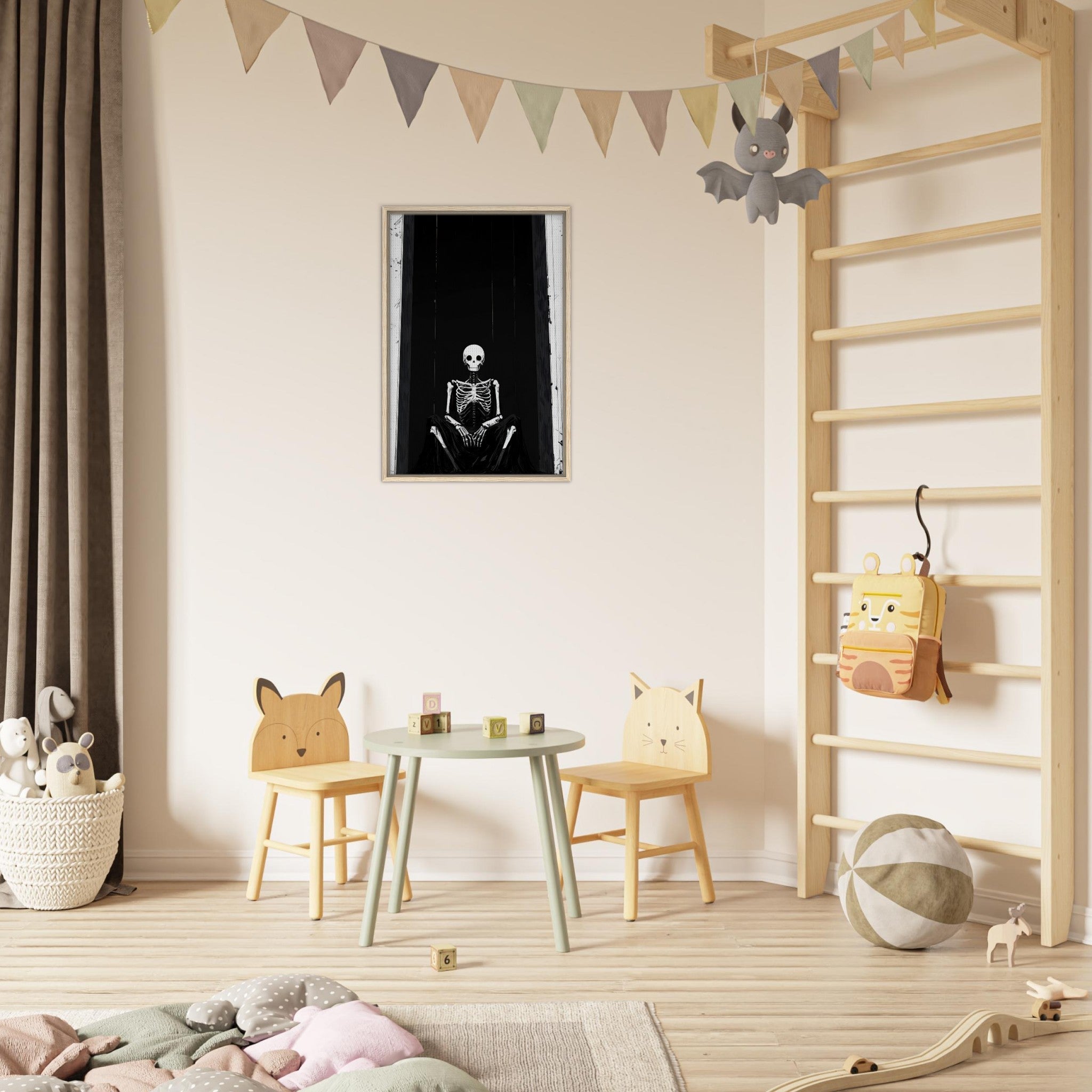 Framed Canvas Portrait - The Hollow King A haunting minimalist piece feat - Shop Ai Art WebShop - Digital Art online Store
