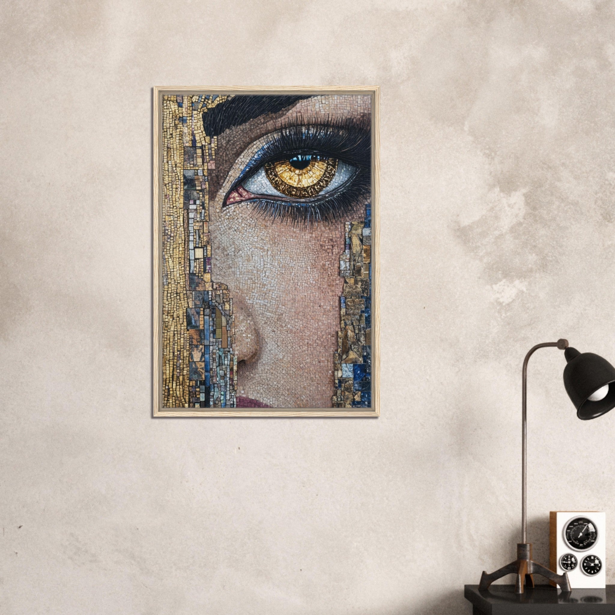 Framed Canvas Portrait - The Oracles Forbidden Prophecy Byzantine Mosaic 6 - Shop Ai Art WebShop - Digital Art online Store