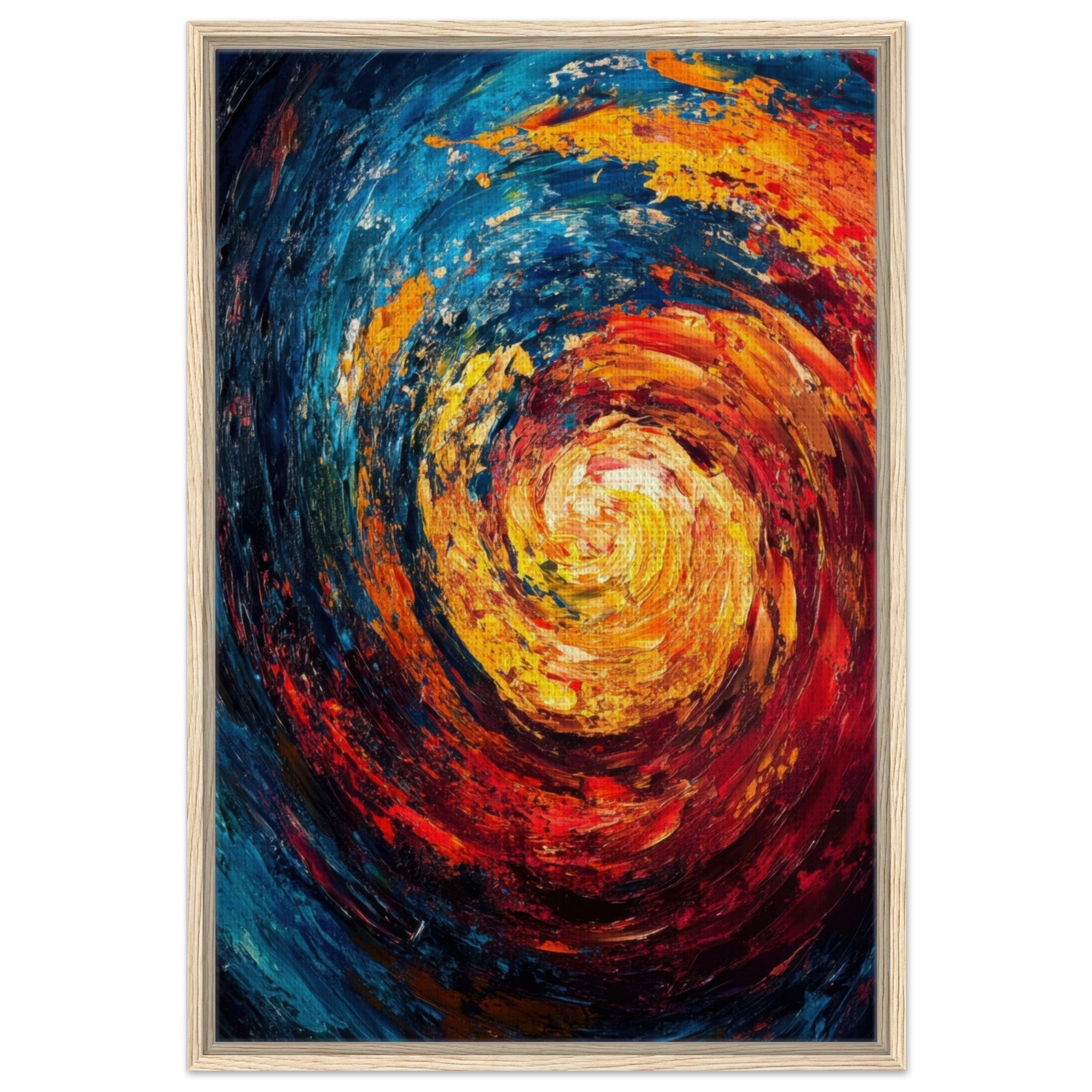Framed Canvas Portrait - Vortex of Emotions A swirling fusion of vagrant - Shop Ai Art WebShop - Digital Art online Store
