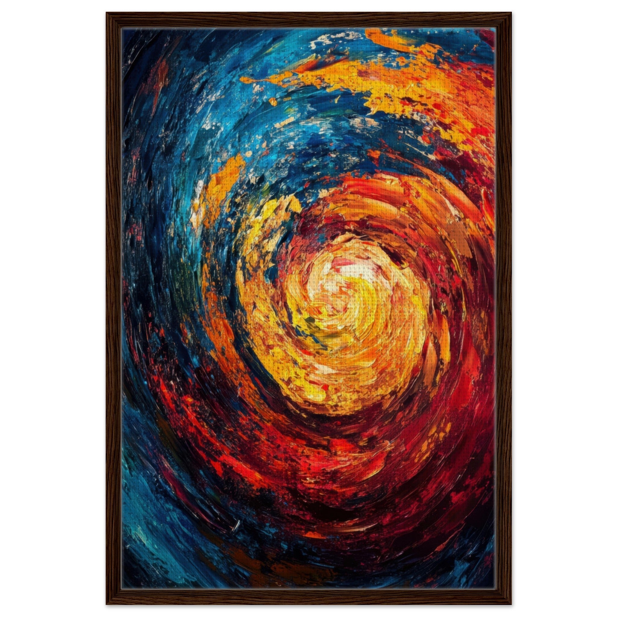 Framed Canvas Portrait - Vortex of Emotions A swirling fusion of vagrant - Shop Ai Art WebShop - Digital Art online Store