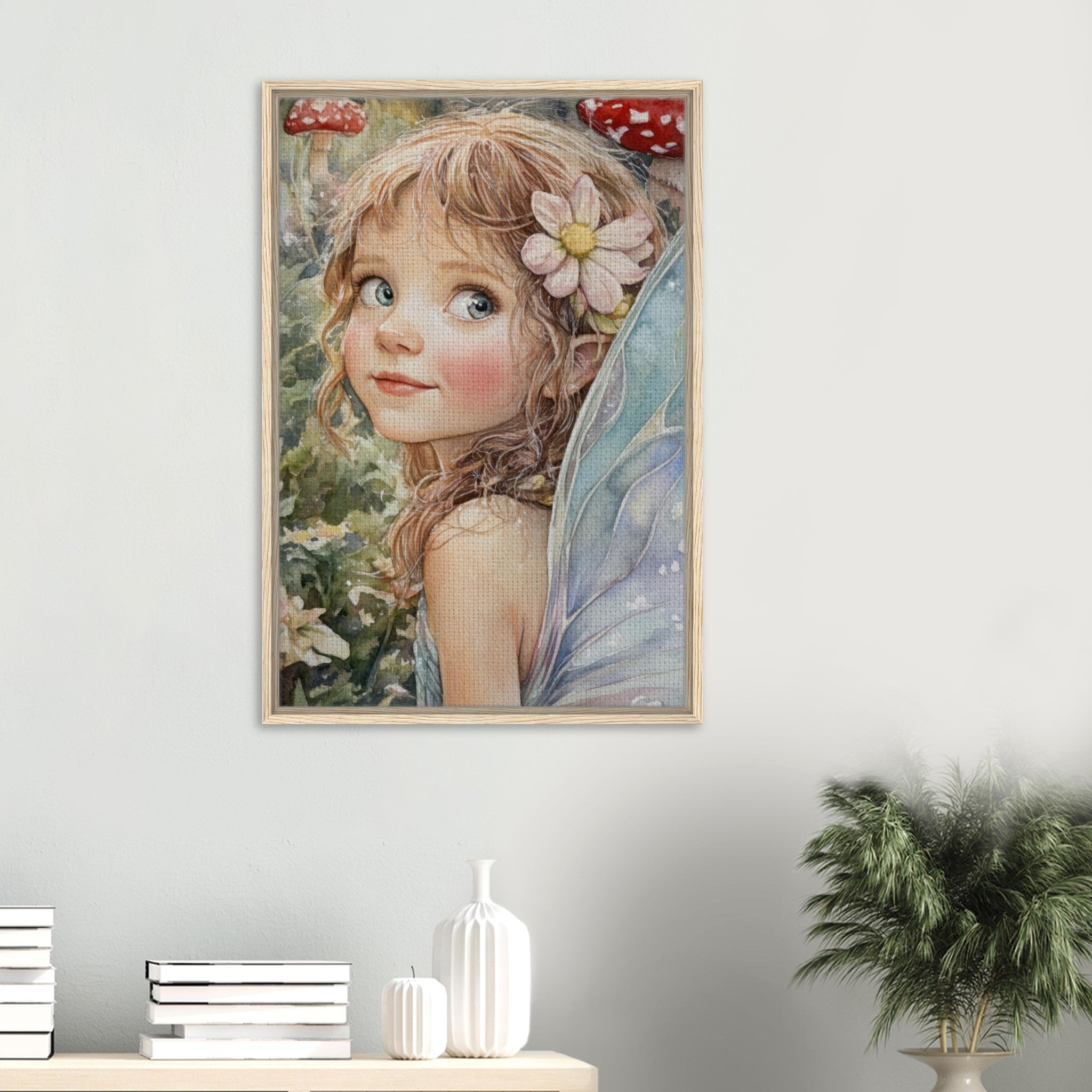 Framed Canvas Portrait - Watercolor Faerie Glade Watercolor Over - the - Thou 3 - Shop Ai Art WebShop - Digital Art online Store