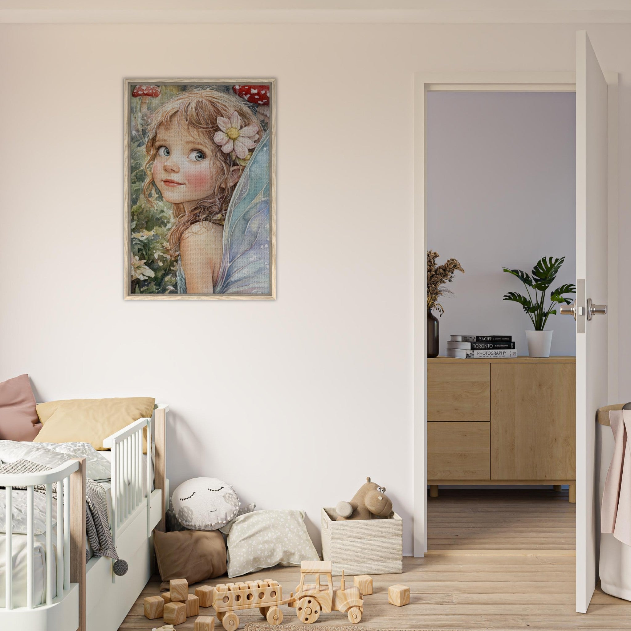 Framed Canvas Portrait - Watercolor Faerie Glade Watercolor Over - the - Thou 3 - Shop Ai Art WebShop - Digital Art online Store