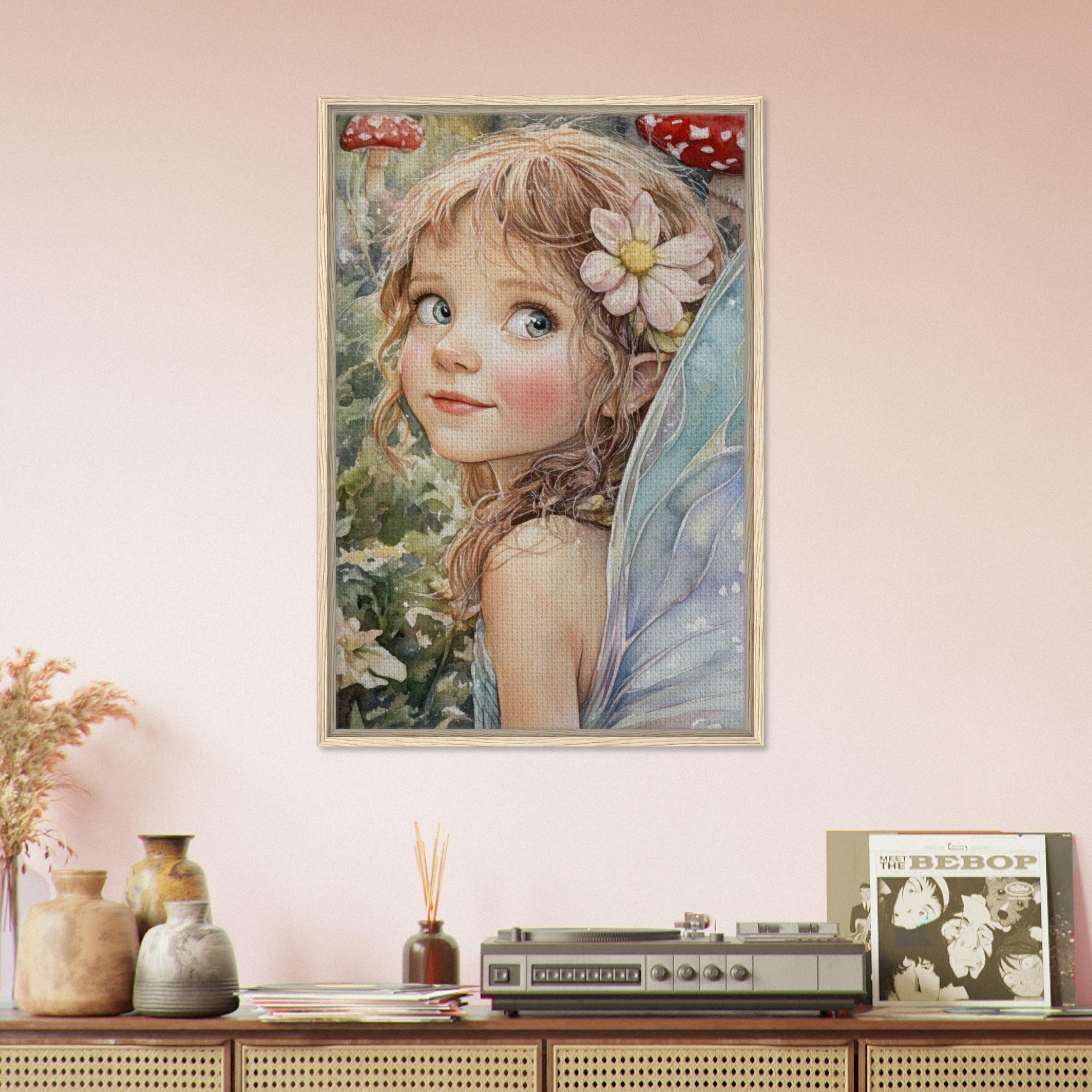 Framed Canvas Portrait - Watercolor Faerie Glade Watercolor Over - the - Thou 3 - Shop Ai Art WebShop - Digital Art online Store