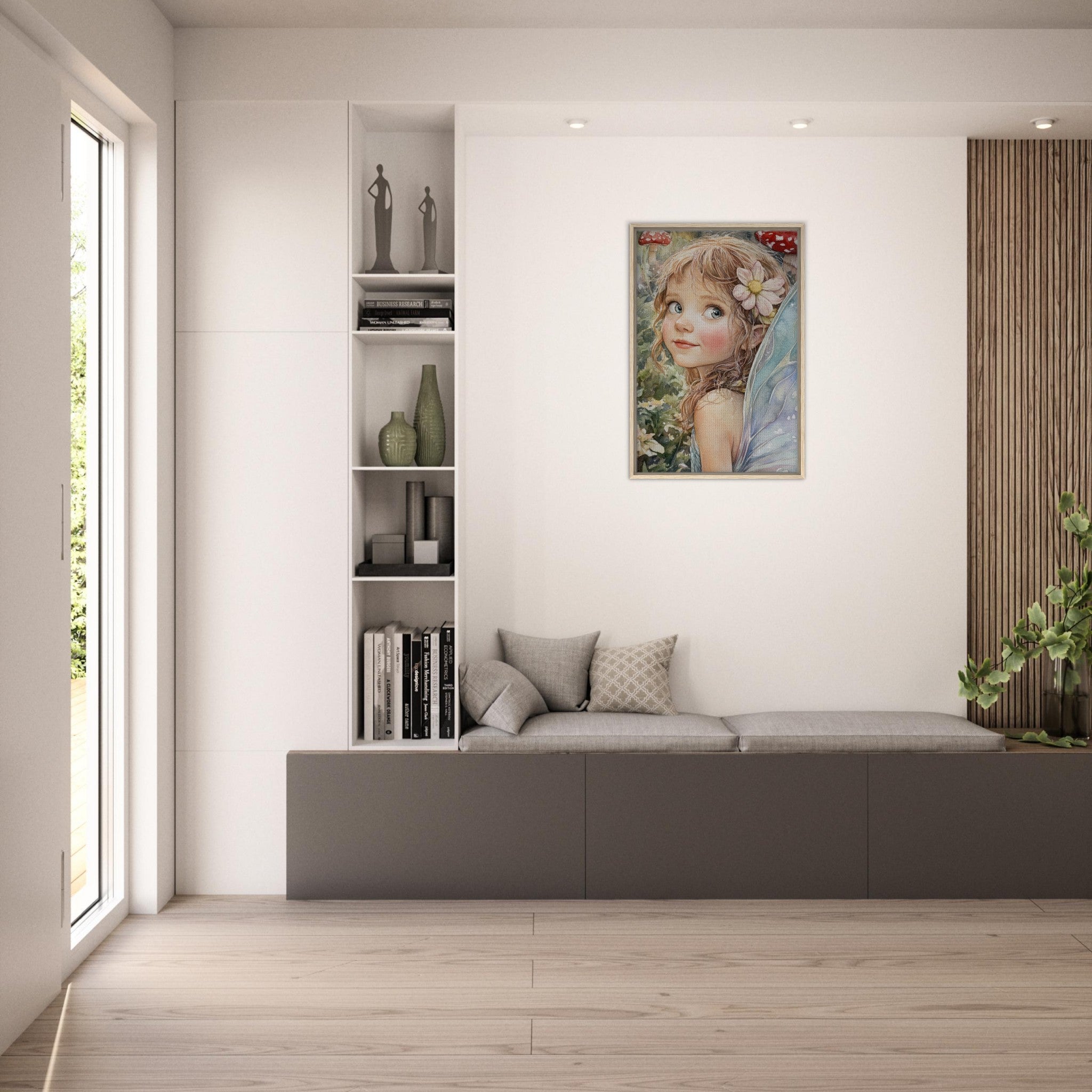 Framed Canvas Portrait - Watercolor Faerie Glade Watercolor Over - the - Thou 3 - Shop Ai Art WebShop - Digital Art online Store