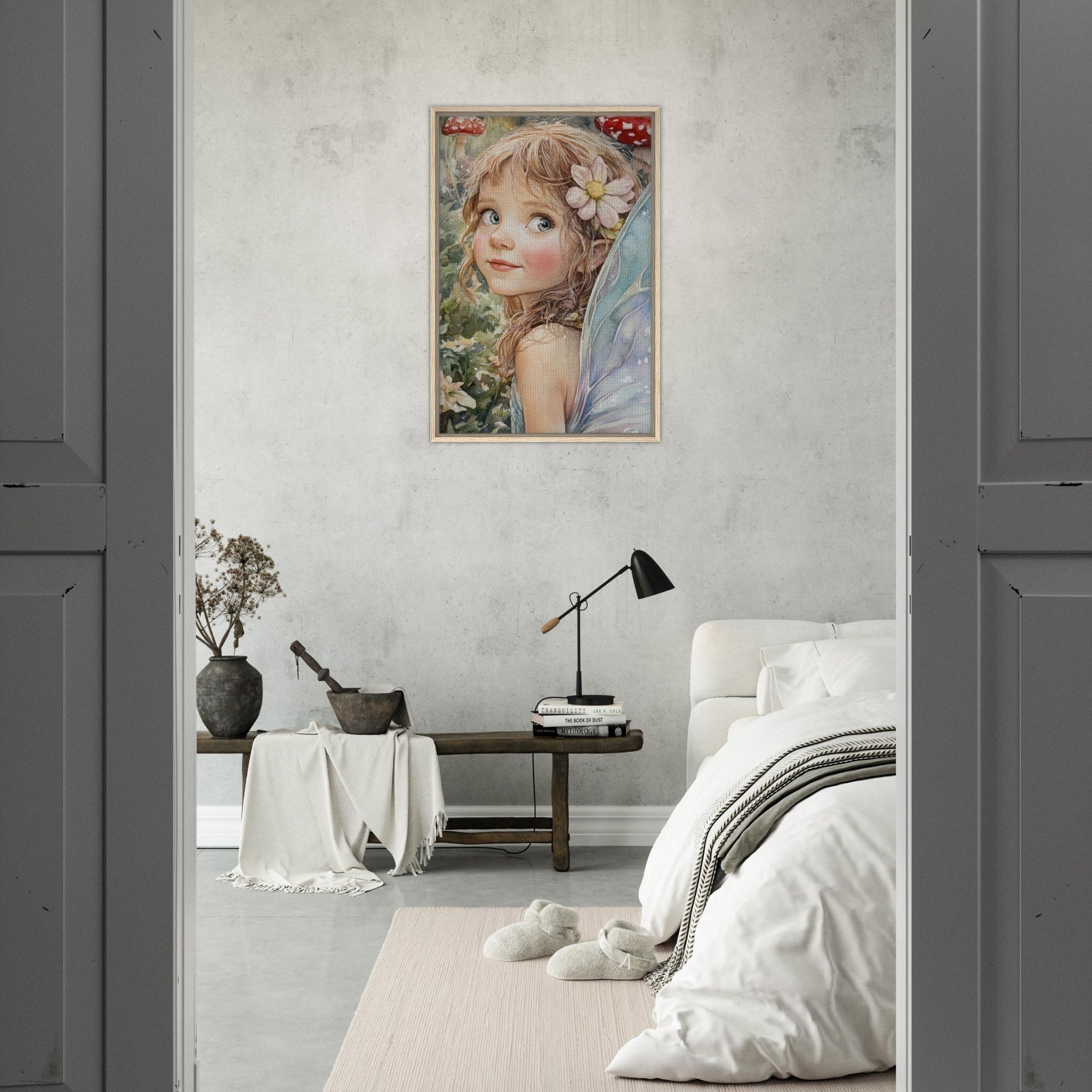 Framed Canvas Portrait - Watercolor Faerie Glade Watercolor Over - the - Thou 3 - Shop Ai Art WebShop - Digital Art online Store