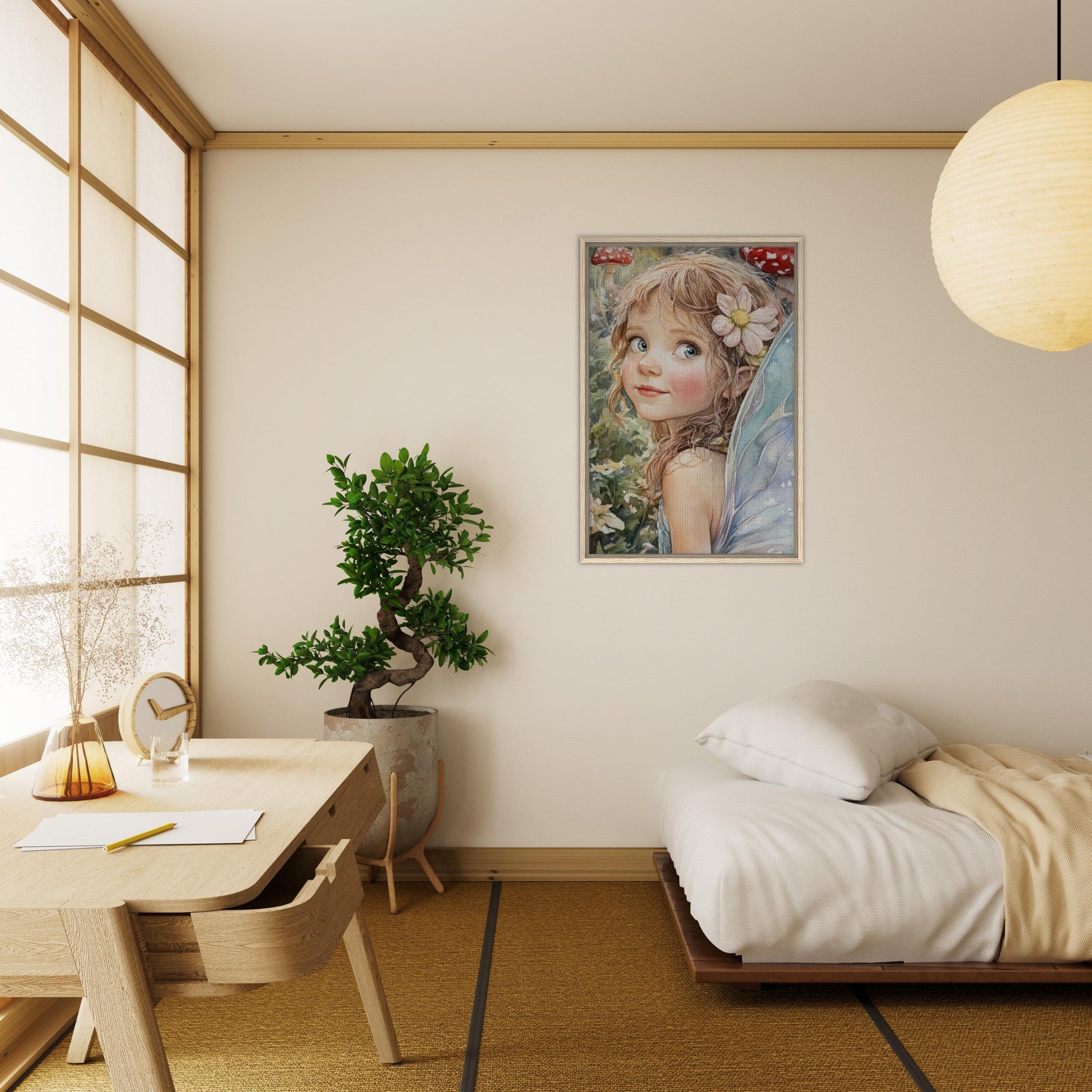 Framed Canvas Portrait - Watercolor Faerie Glade Watercolor Over - the - Thou 3 - Shop Ai Art WebShop - Digital Art online Store