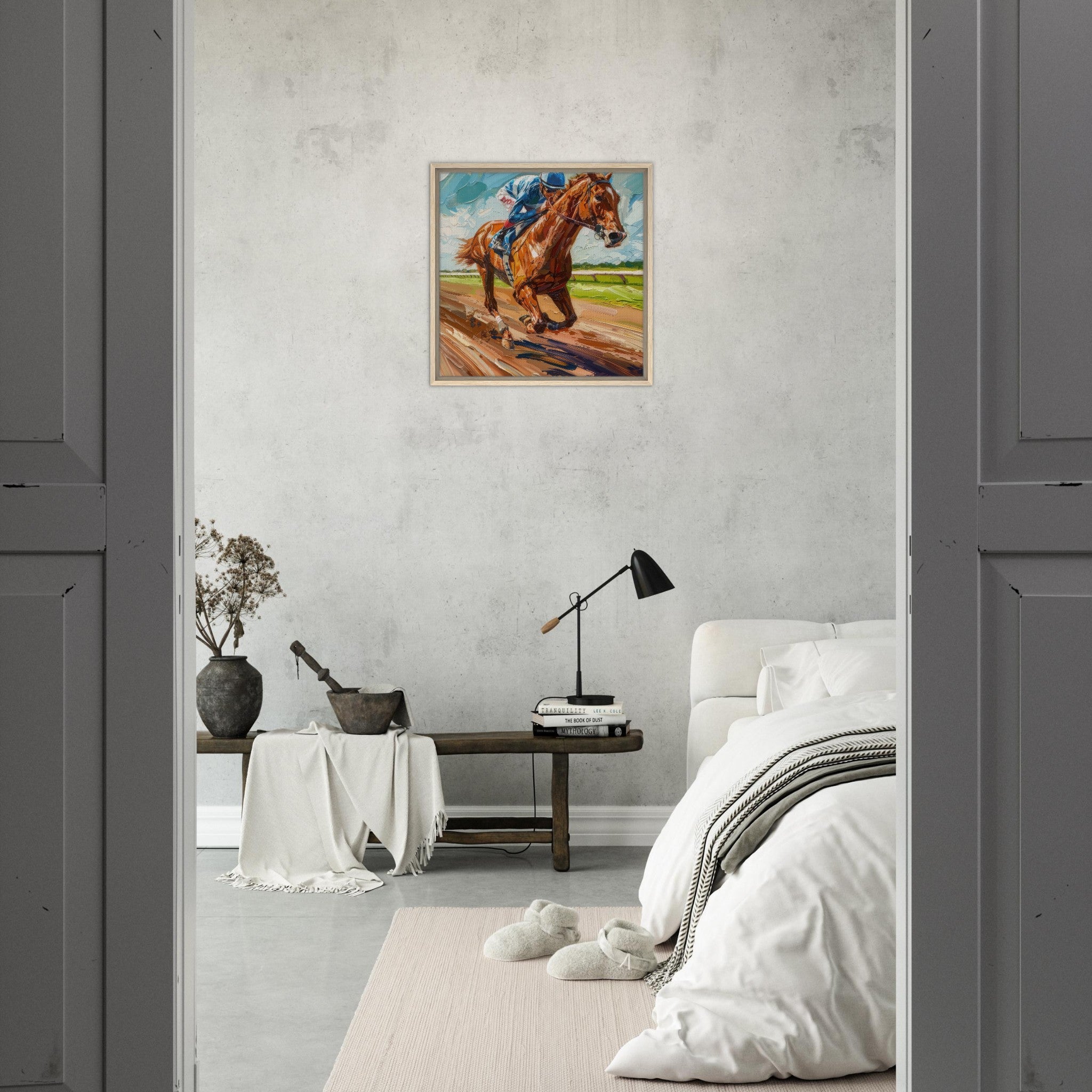 Framed Canvas Square - Horse Racing - Shop Ai Art WebShop - Digital Art online Store