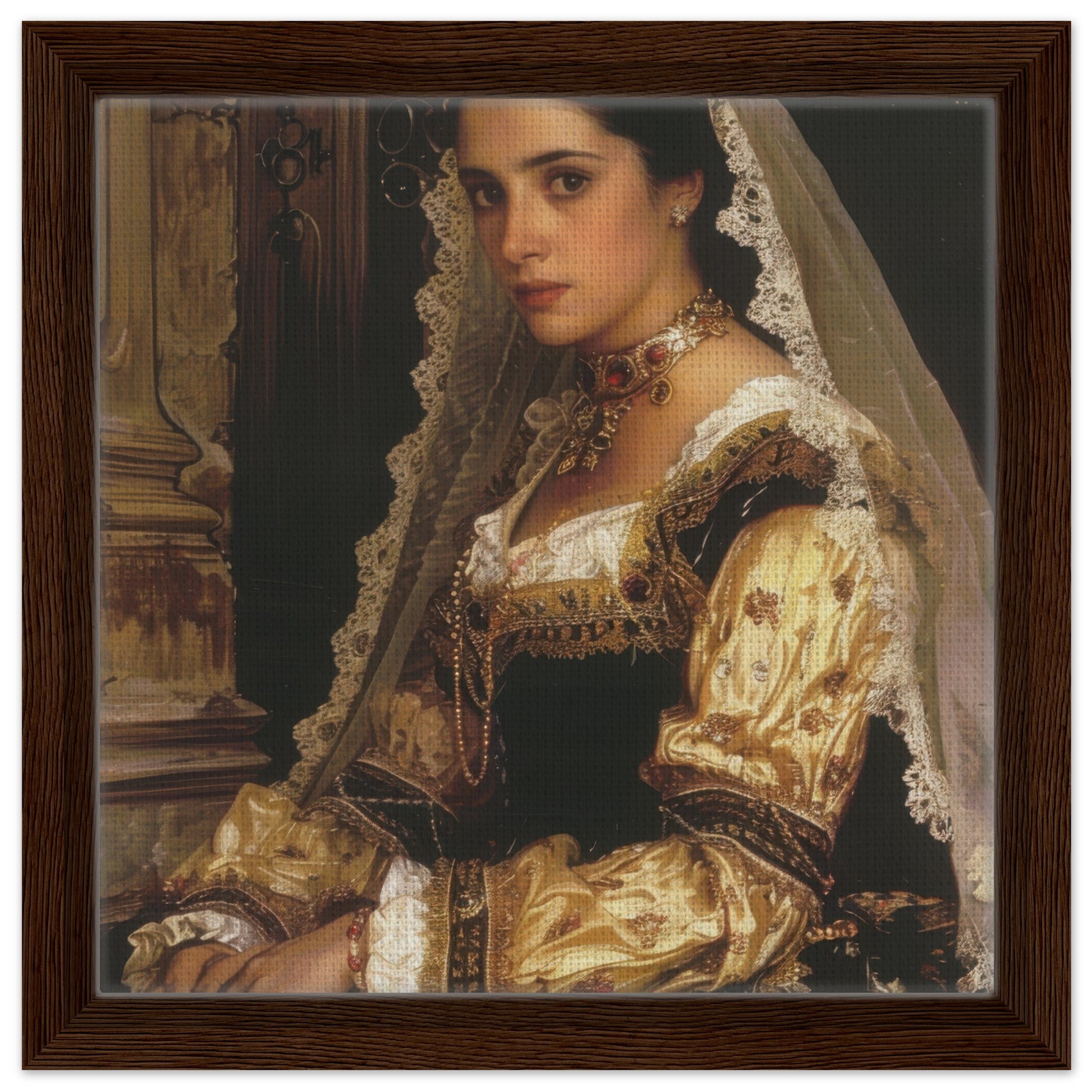 Framed Canvas Square - Romanticism art style culture of Spain 2 - Shop Ai Art WebShop - Digital Art online Store