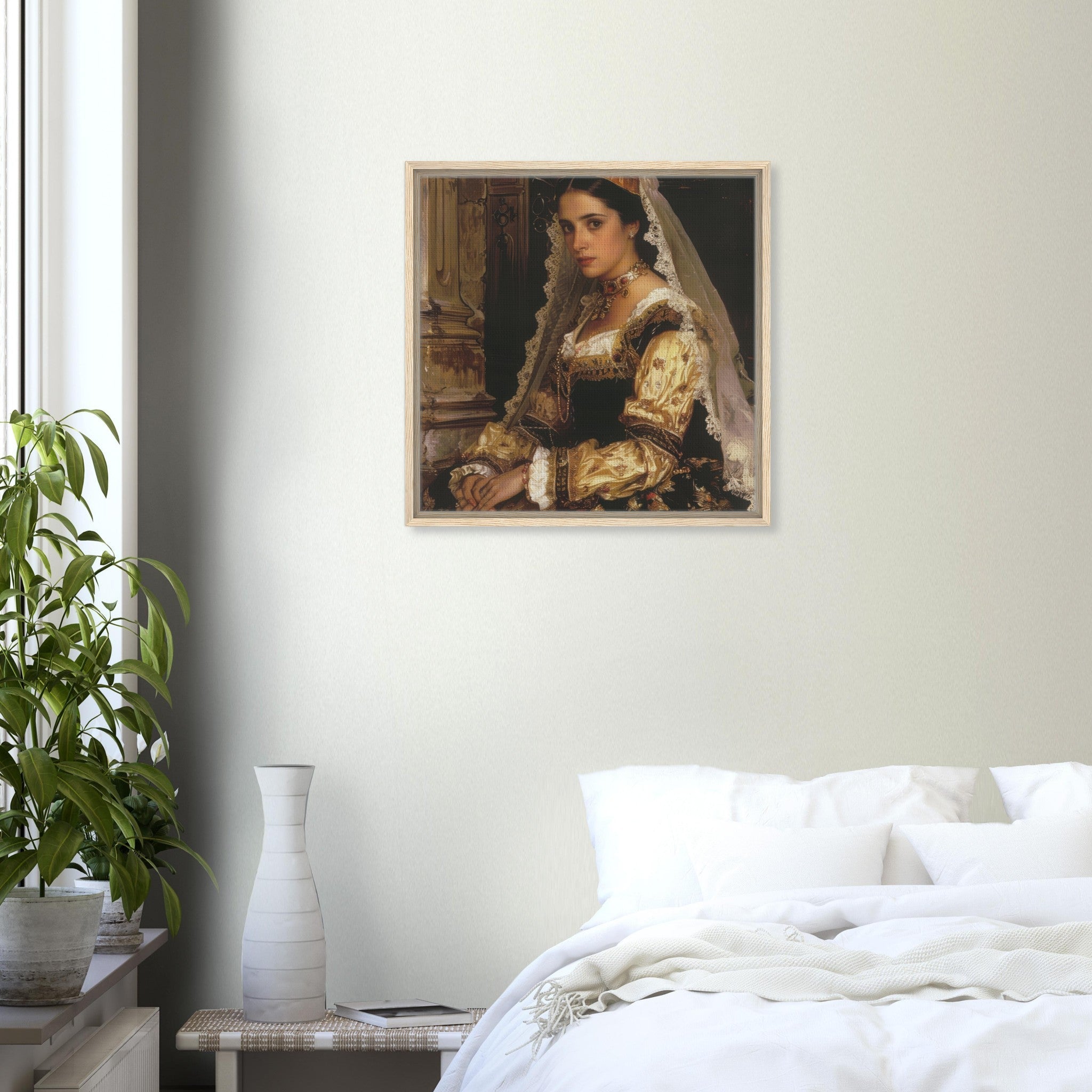 Framed Canvas Square - Romanticism art style culture of Spain 2 - Shop Ai Art WebShop - Digital Art online Store