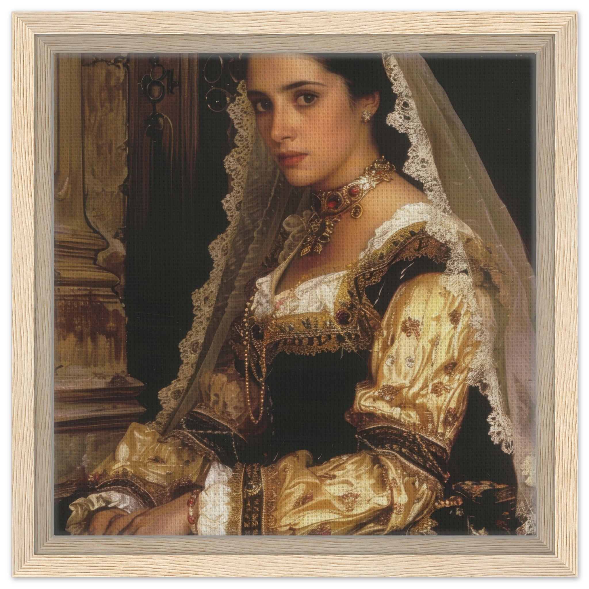 Framed Canvas Square - Romanticism art style culture of Spain 2 - Shop Ai Art WebShop - Digital Art online Store