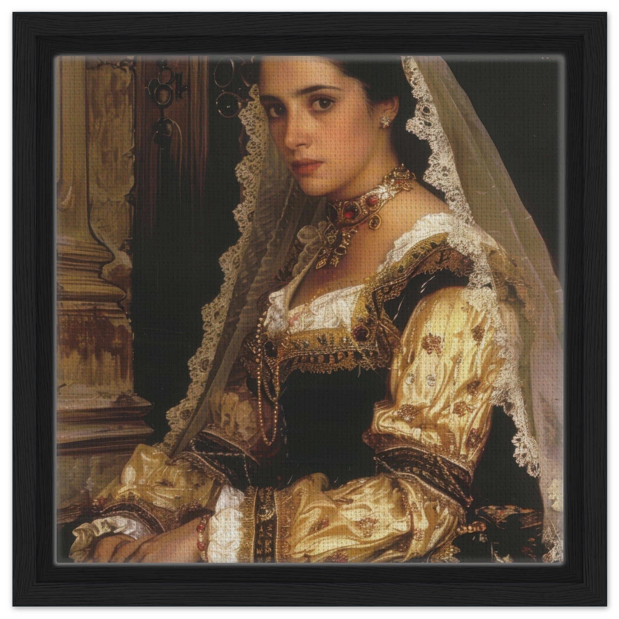 Framed Canvas Square - Romanticism art style culture of Spain 2 - Shop Ai Art WebShop - Digital Art online Store