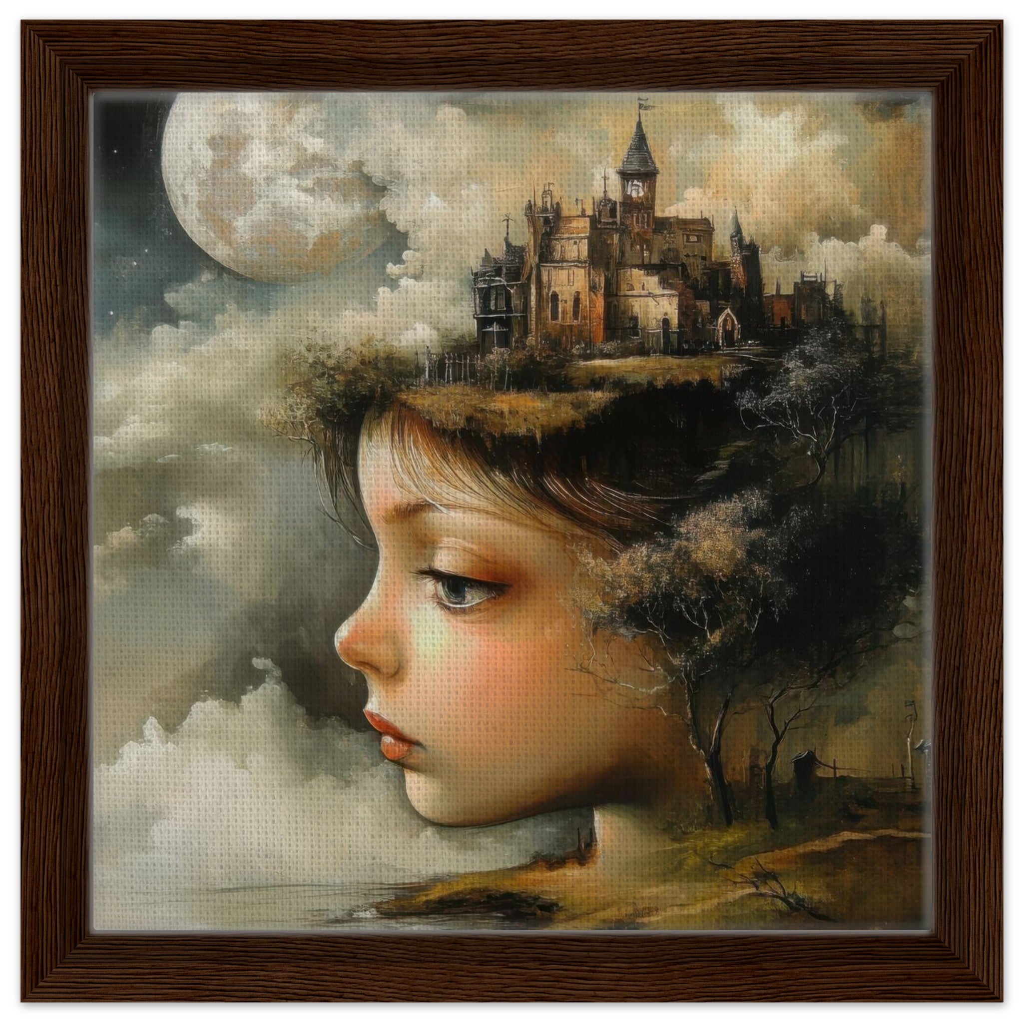 Framed Canvas Square - surrealistic art style 1 - Shop Ai Art WebShop - Digital Art online Store