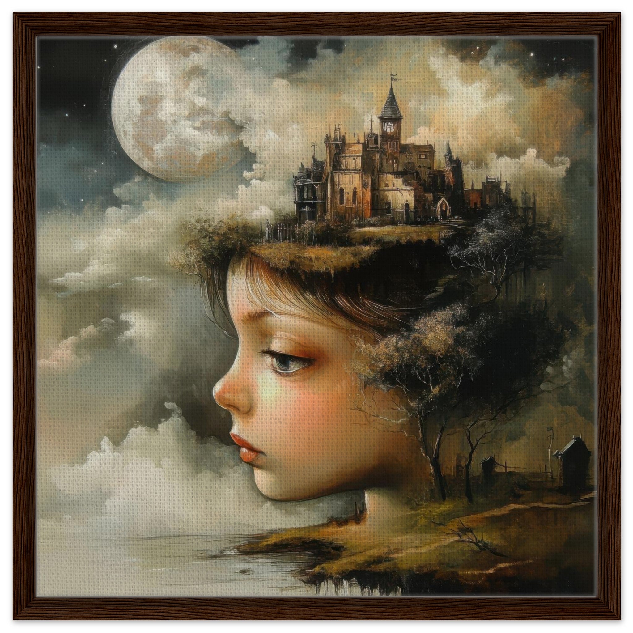 Framed Canvas Square - surrealistic art style 1 - Shop Ai Art WebShop - Digital Art online Store
