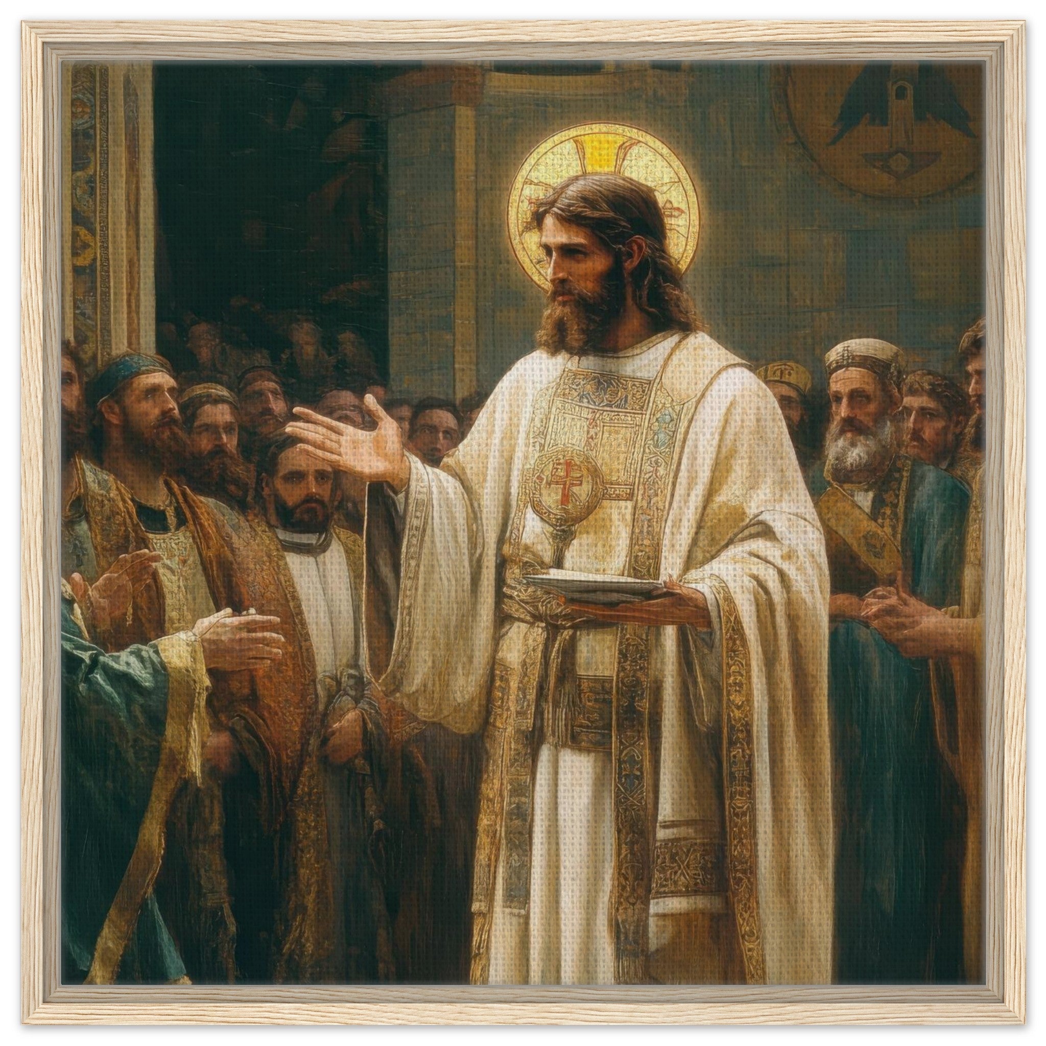 Framed Canvas Square - The Concept of Kind in Church History Analyzing 3 - Shop Ai Art WebShop - Digital Art online Store