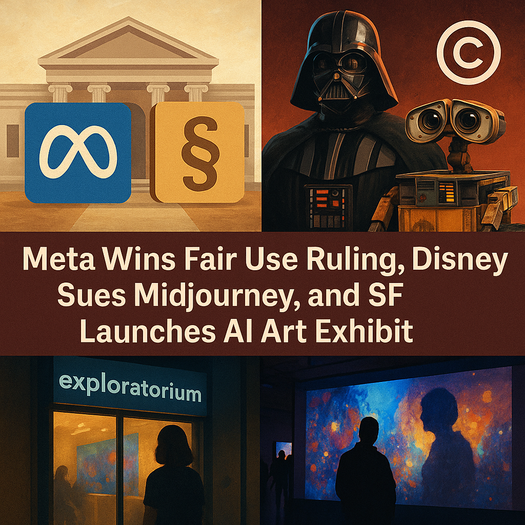 AI Art Today: Meta Fair Use Win, Disney vs Midjourney & New Exhibit