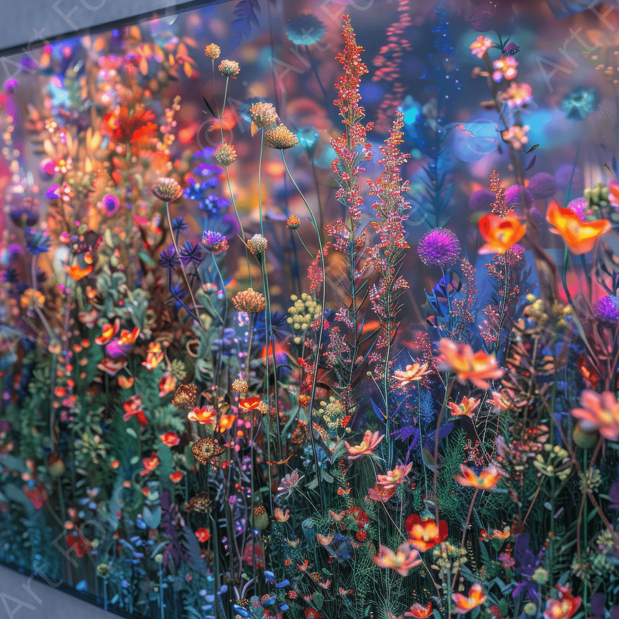 Digital Ai Artwork, of Colorfull Flower Art 11, ideal for art enthusiasts and collectors.