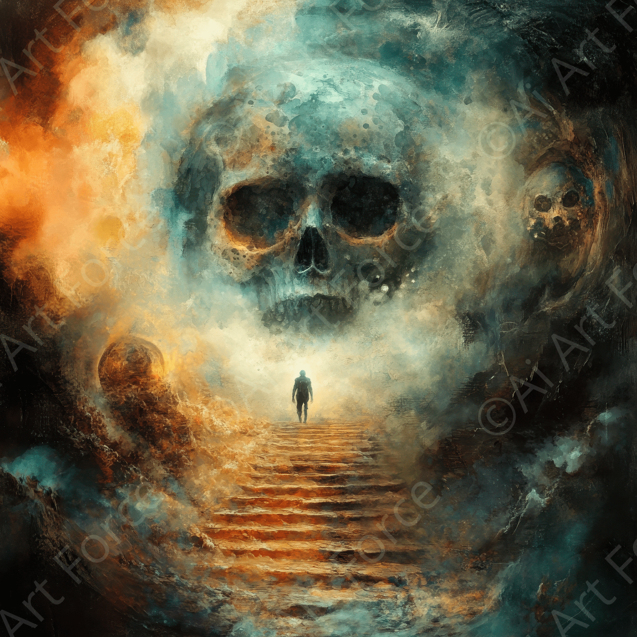 Digital Ai Artwork, of Death and the Afterlife A Spiritual World After Life, ideal for art enthusiasts and collectors.