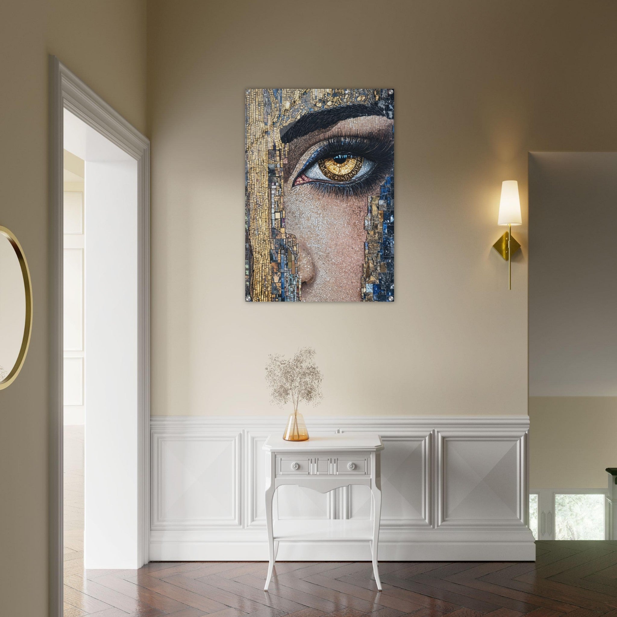 Acrylic Print Portrait - The Oracles Forbidden Prophecy Byzantine Mosaic 6 - Shop Ai Art WebShop - Digital Art online Store