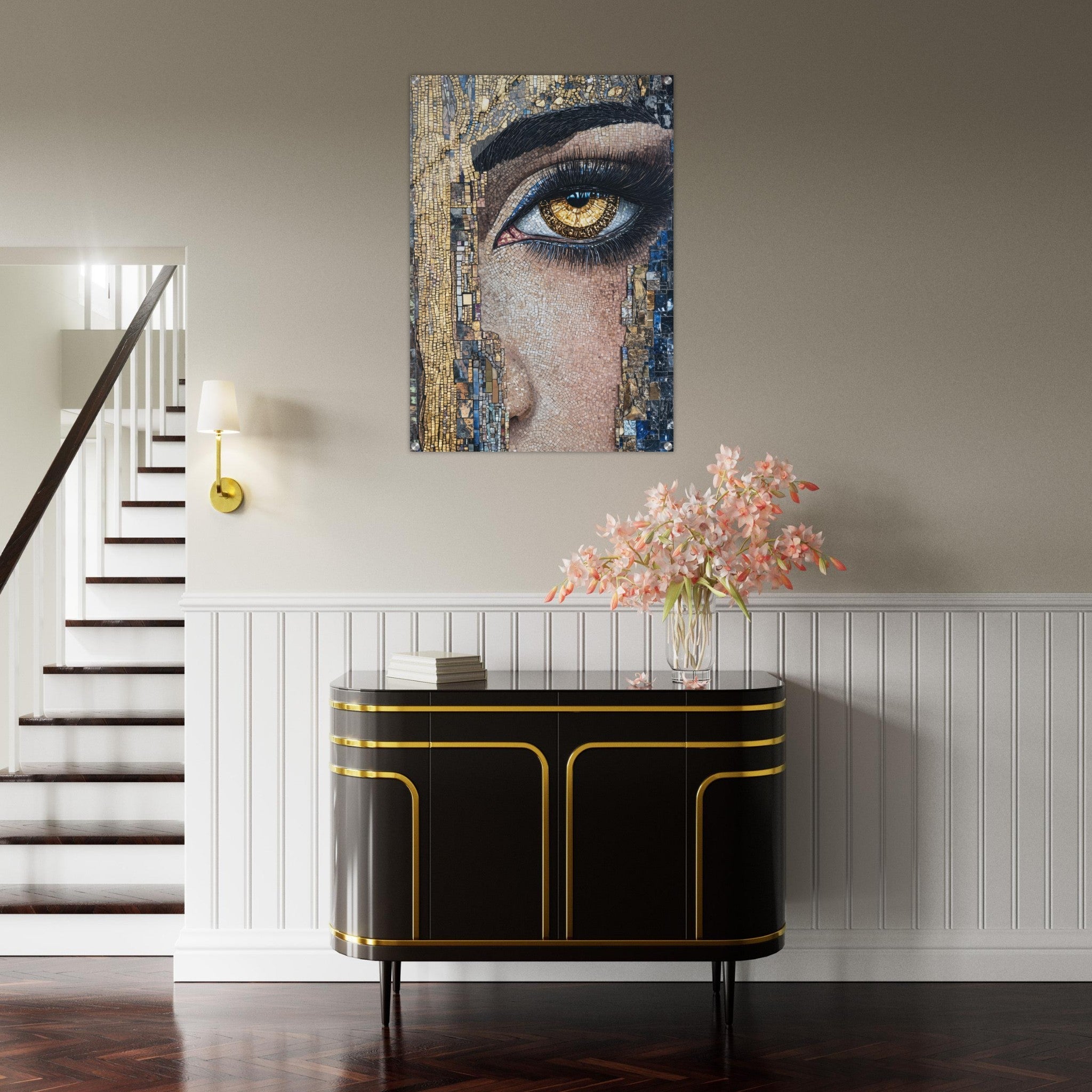 Acrylic Print Portrait - The Oracles Forbidden Prophecy Byzantine Mosaic 6 - Shop Ai Art WebShop - Digital Art online Store