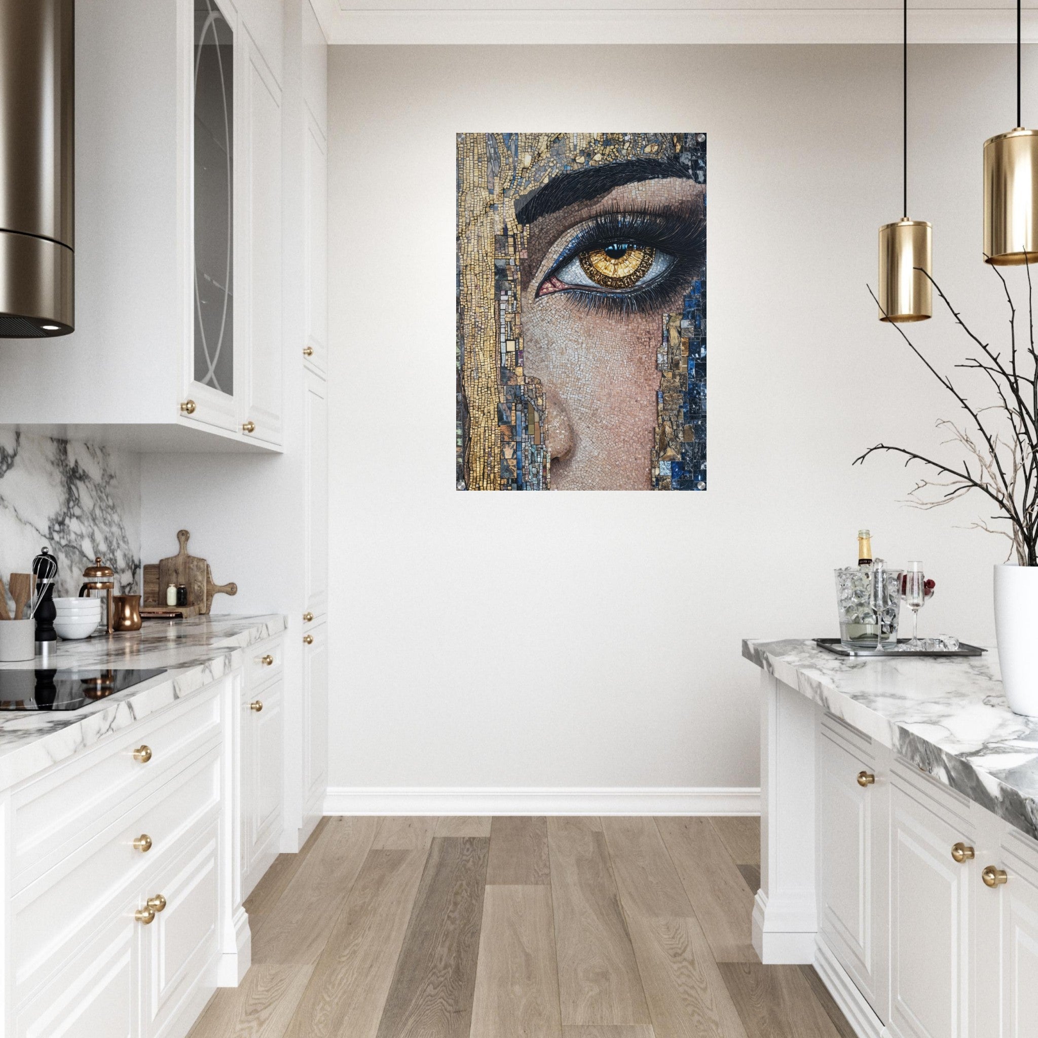 Acrylic Print Portrait - The Oracles Forbidden Prophecy Byzantine Mosaic 6 - Shop Ai Art WebShop - Digital Art online Store