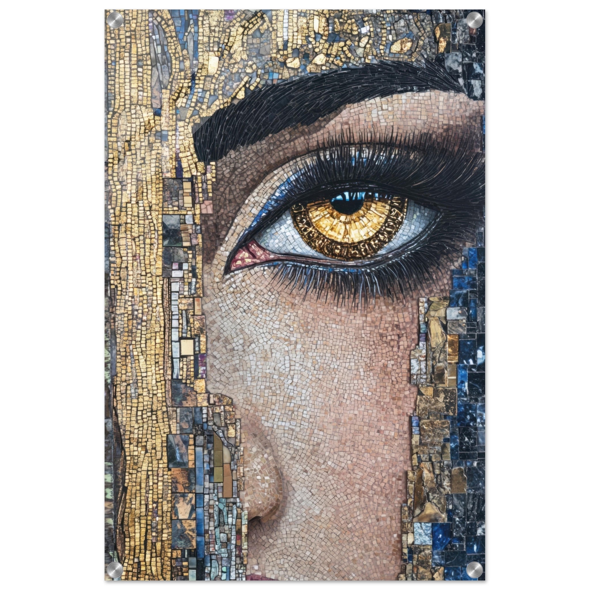 Acrylic Print Portrait - The Oracles Forbidden Prophecy Byzantine Mosaic 6 - Shop Ai Art WebShop - Digital Art online Store