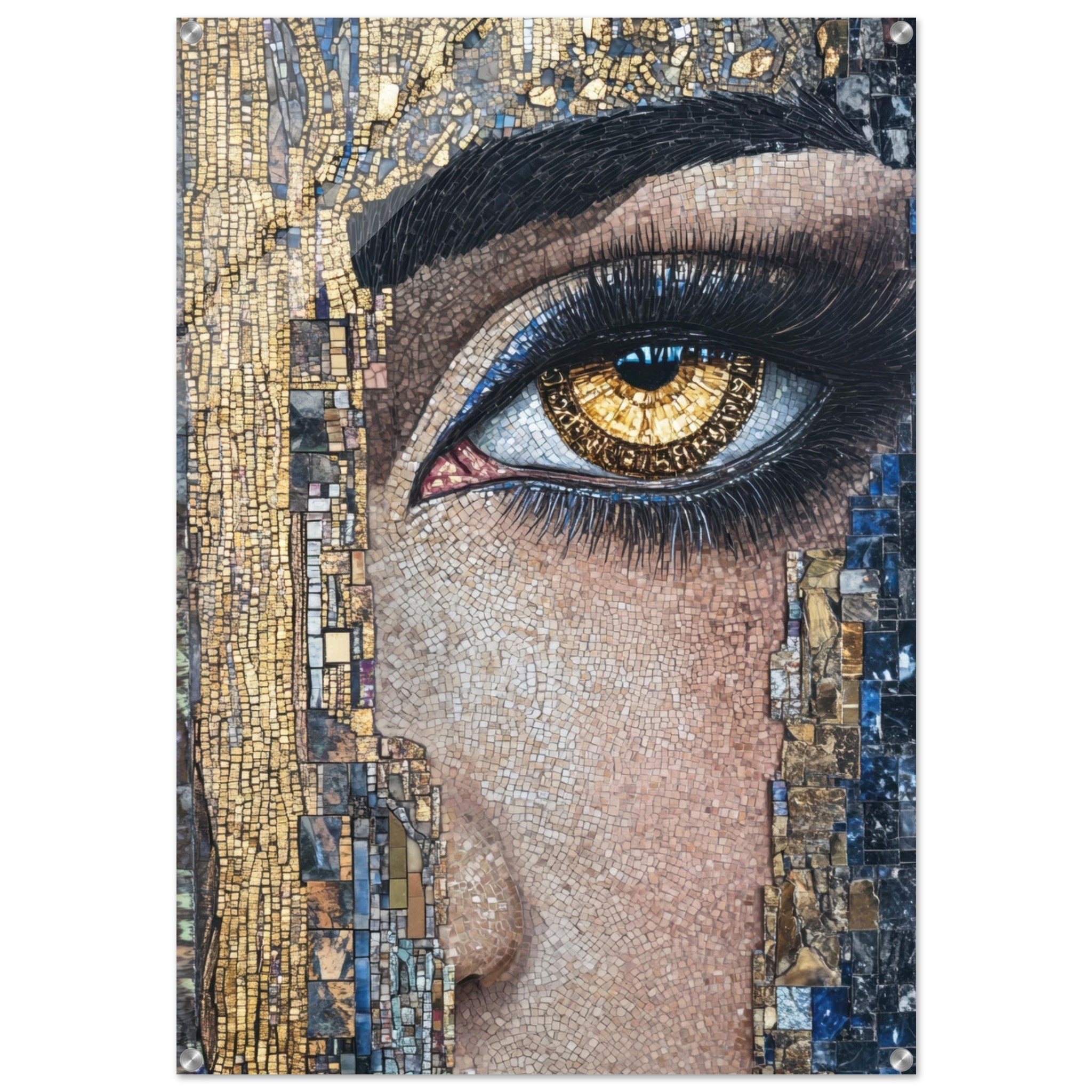 Acrylic Print Portrait - The Oracles Forbidden Prophecy Byzantine Mosaic 6 - Shop Ai Art WebShop - Digital Art online Store