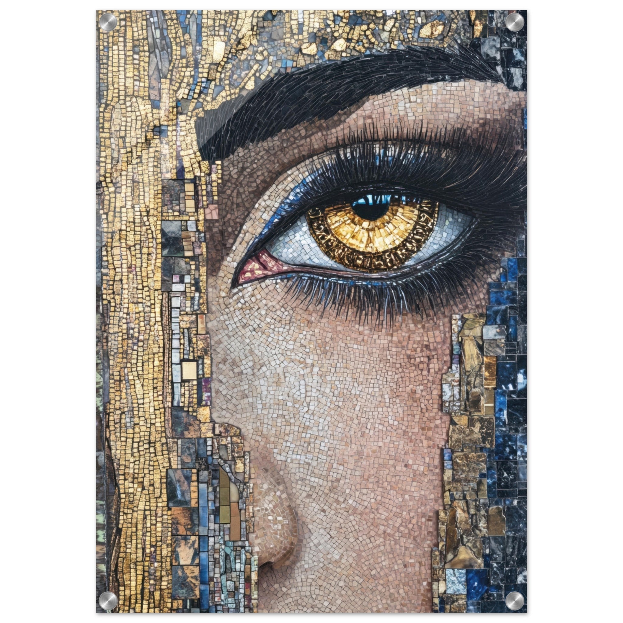 Acrylic Print Portrait - The Oracles Forbidden Prophecy Byzantine Mosaic 6 - Shop Ai Art WebShop - Digital Art online Store