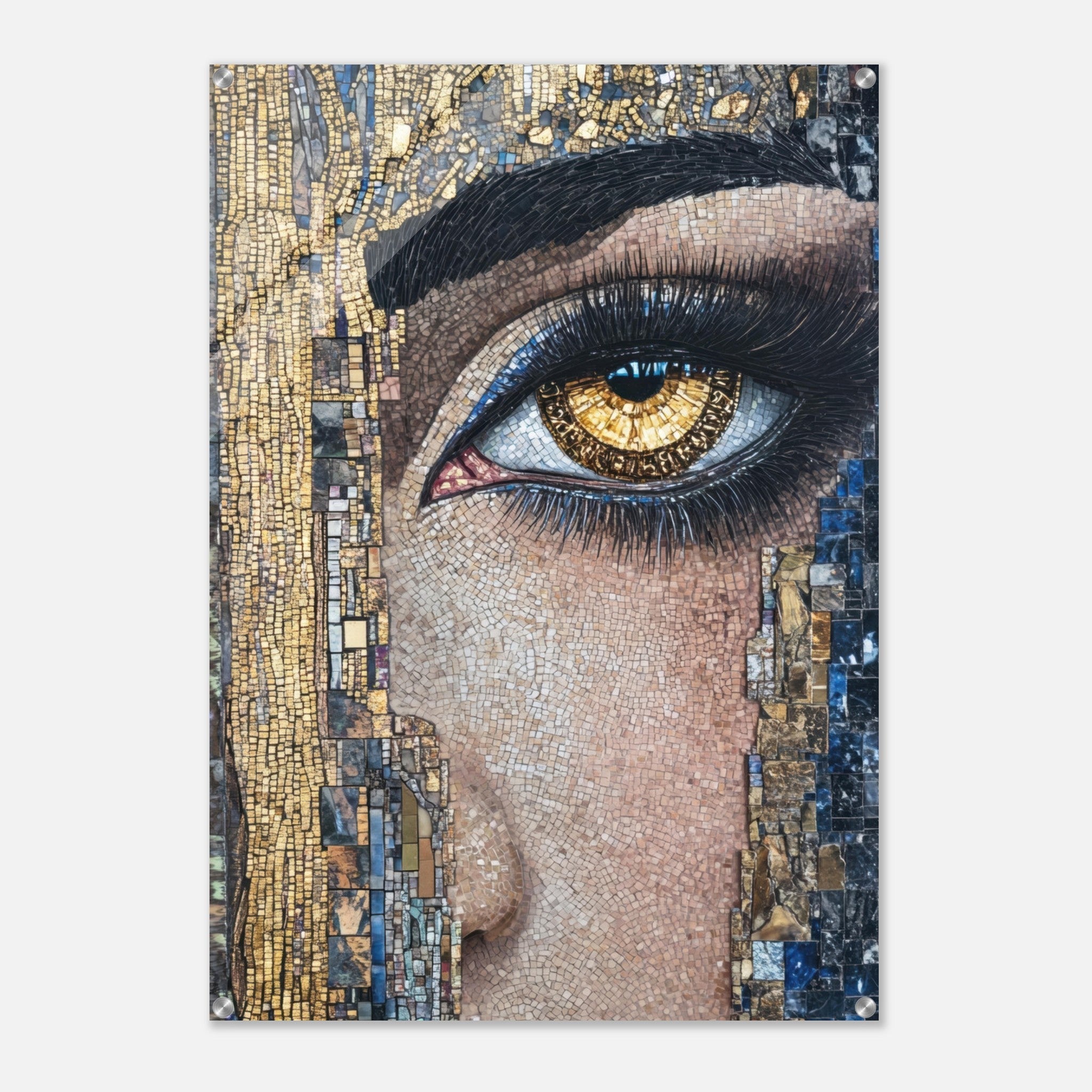 Acrylic Print Portrait - The Oracles Forbidden Prophecy Byzantine Mosaic 6 - Shop Ai Art WebShop - Digital Art online Store