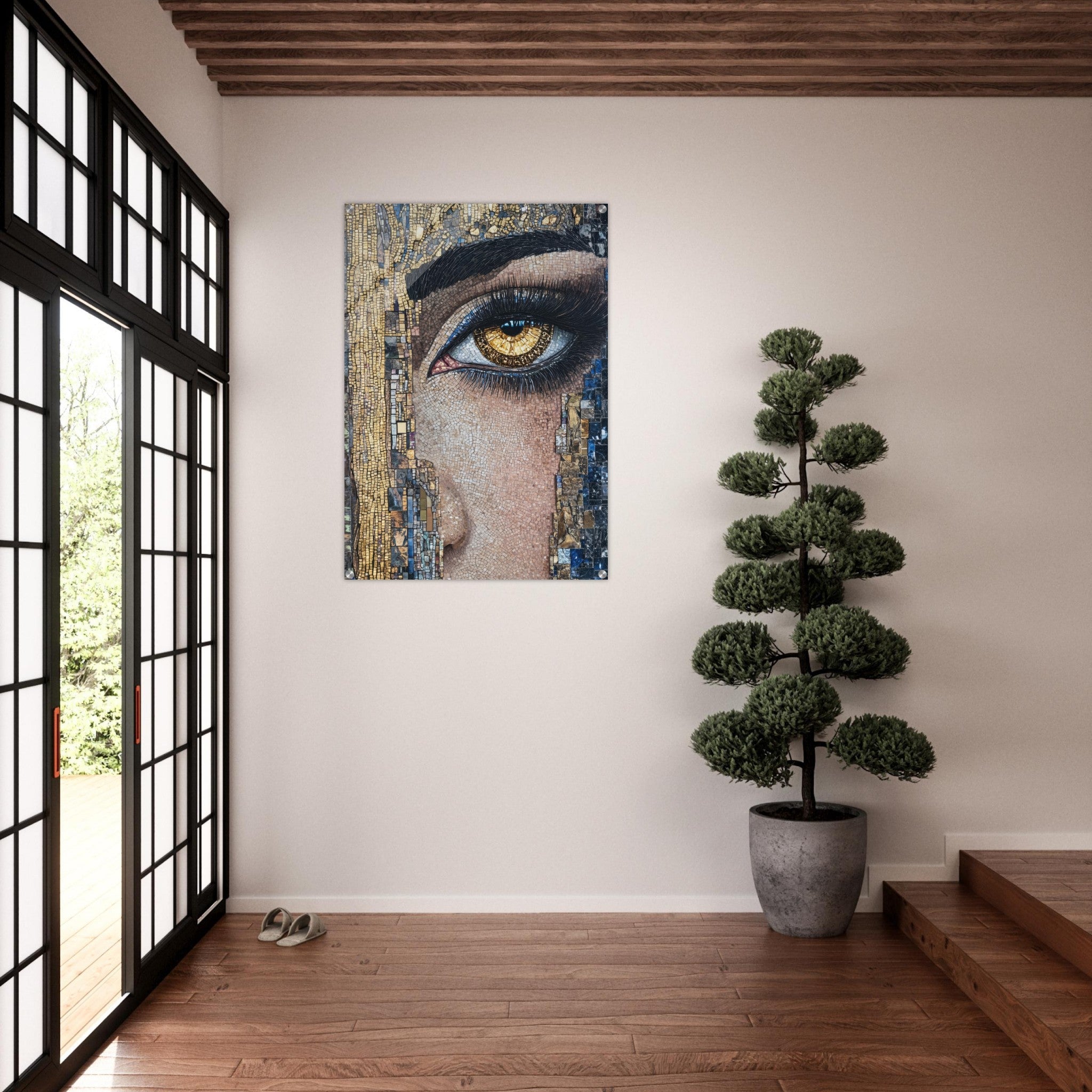 Acrylic Print Portrait - The Oracles Forbidden Prophecy Byzantine Mosaic 6 - Shop Ai Art WebShop - Digital Art online Store