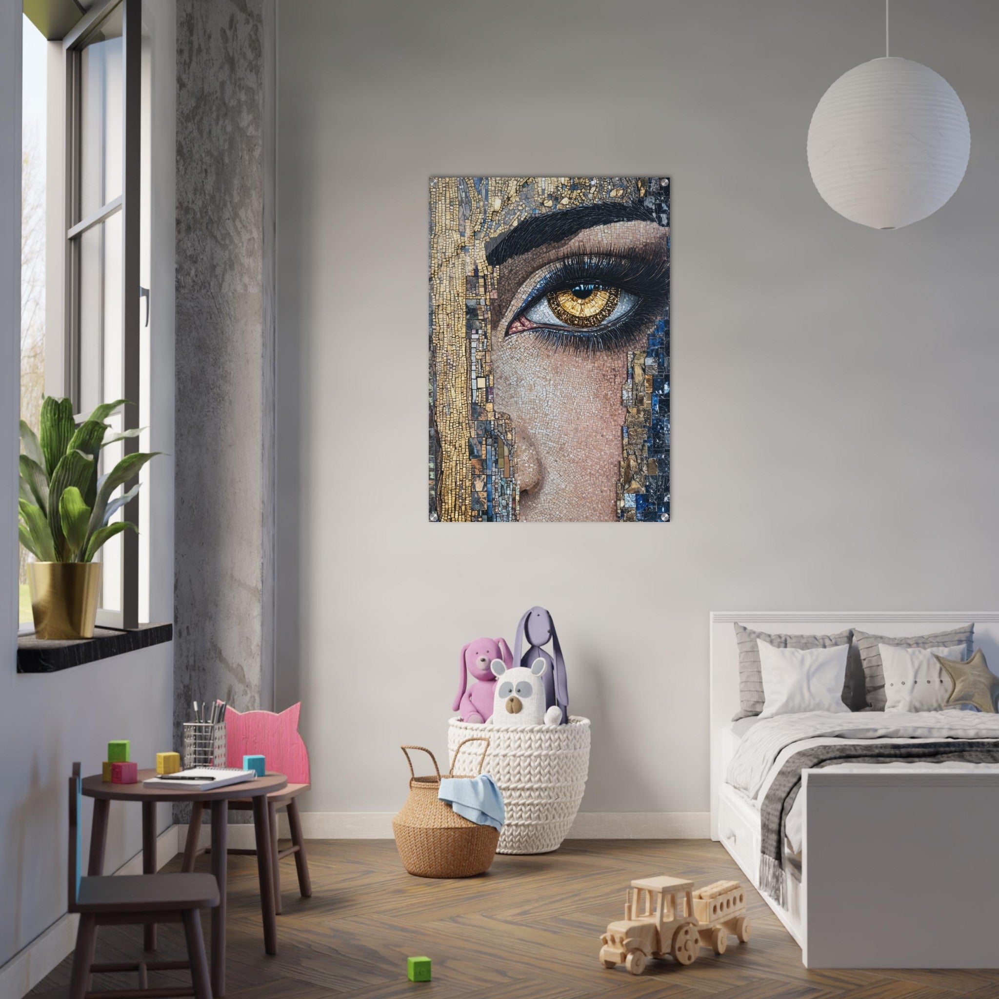Acrylic Print Portrait - The Oracles Forbidden Prophecy Byzantine Mosaic 6 - Shop Ai Art WebShop - Digital Art online Store