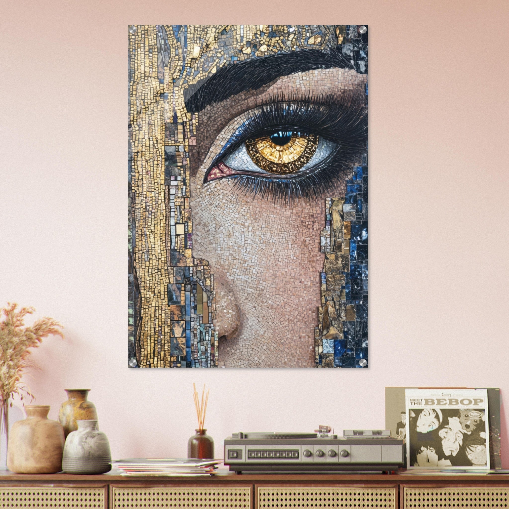Acrylic Print Portrait - The Oracles Forbidden Prophecy Byzantine Mosaic 6 - Shop Ai Art WebShop - Digital Art online Store