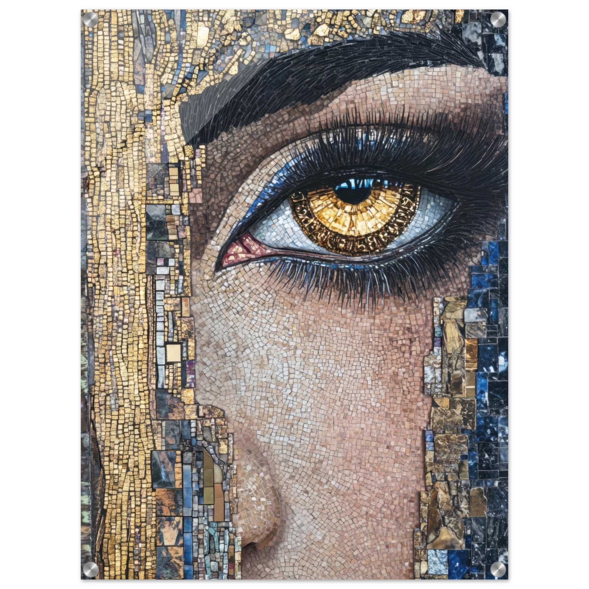 Acrylic Print Portrait - The Oracles Forbidden Prophecy Byzantine Mosaic 6 - Shop Ai Art WebShop - Digital Art online Store