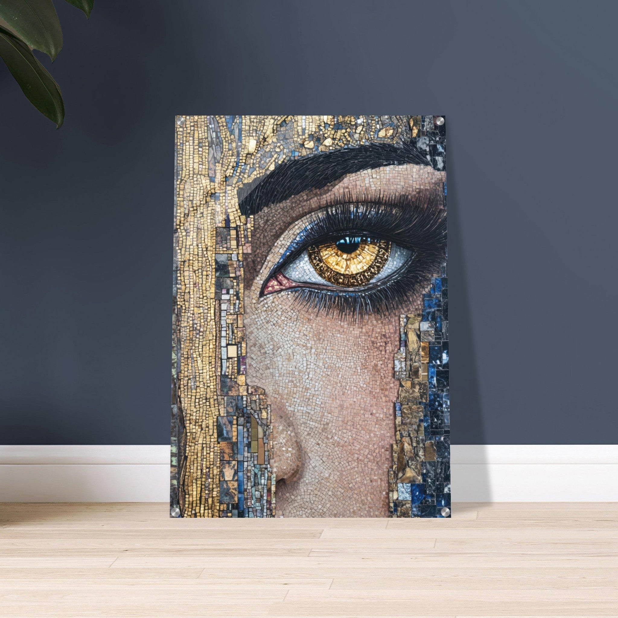 Acrylic Print Portrait - The Oracles Forbidden Prophecy Byzantine Mosaic 6 - Shop Ai Art WebShop - Digital Art online Store