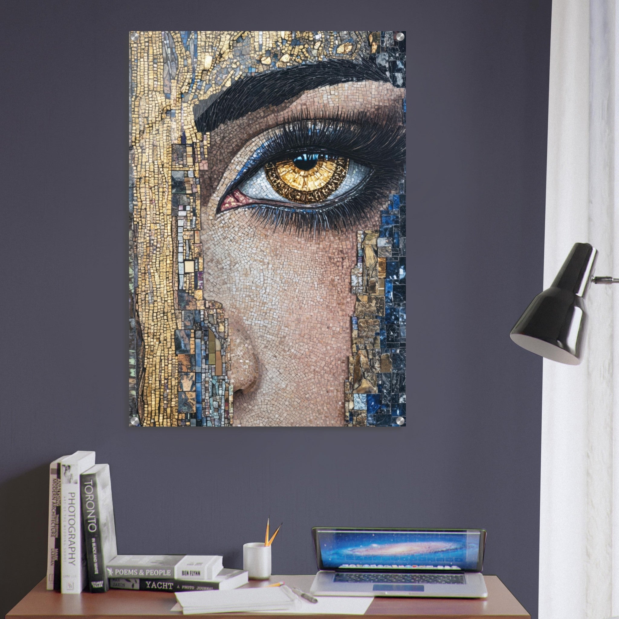 Acrylic Print Portrait - The Oracles Forbidden Prophecy Byzantine Mosaic 6 - Shop Ai Art WebShop - Digital Art online Store