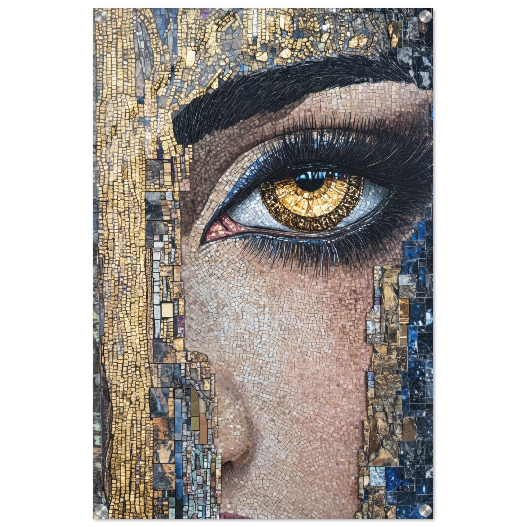 Acrylic Print Portrait - The Oracles Forbidden Prophecy Byzantine Mosaic 6 - Shop Ai Art WebShop - Digital Art online Store