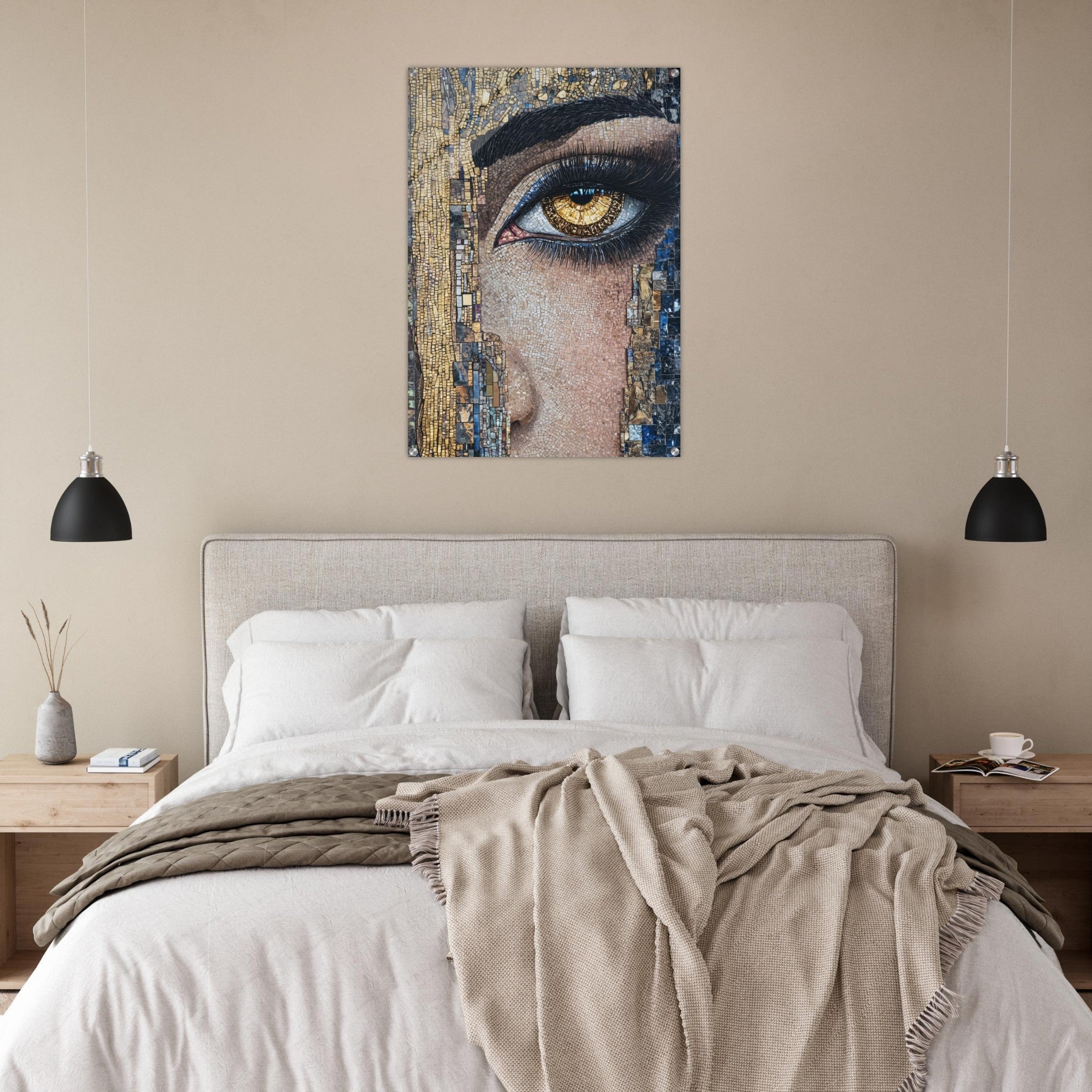 Acrylic Print Portrait - The Oracles Forbidden Prophecy Byzantine Mosaic 6 - Shop Ai Art WebShop - Digital Art online Store