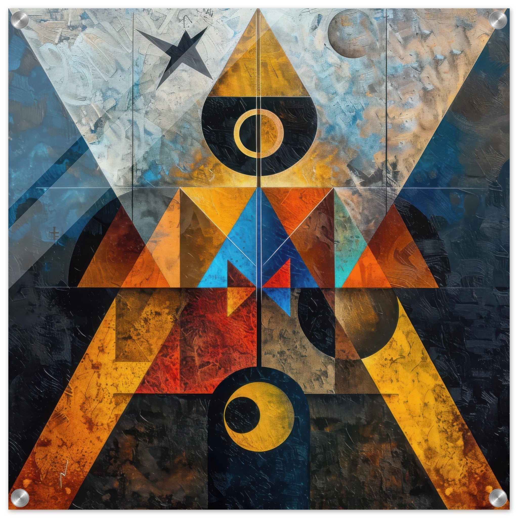 Acrylic Print Square - Free your mind abstract style - Shop Ai Art WebShop - Digital Art online Store