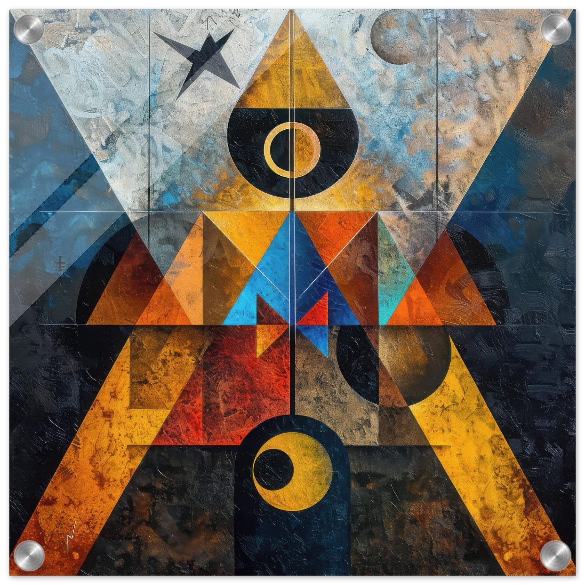 Acrylic Print Square - Free your mind abstract style - Shop Ai Art WebShop - Digital Art online Store